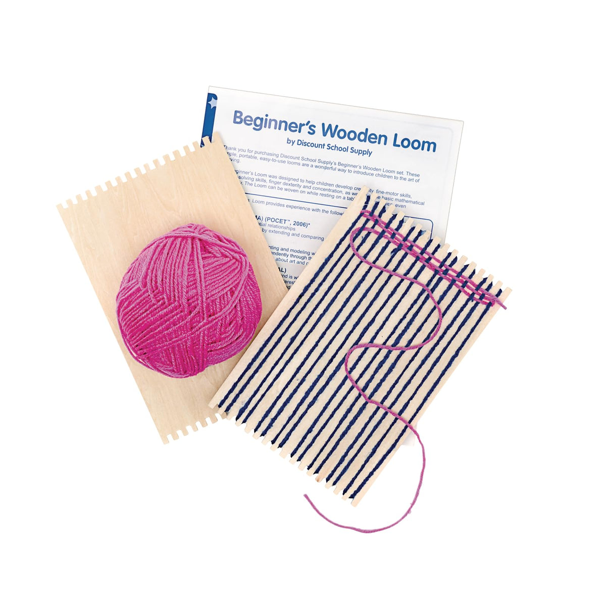 Colorations RLOOM Beginners Wooden Loom, Set of 12, for Kids, Arts & Crafts, Weaving, Craft Activity, Motor Skills, Critical Thinking, Basket, Jewelry, Crochet, Teaching, Educational
