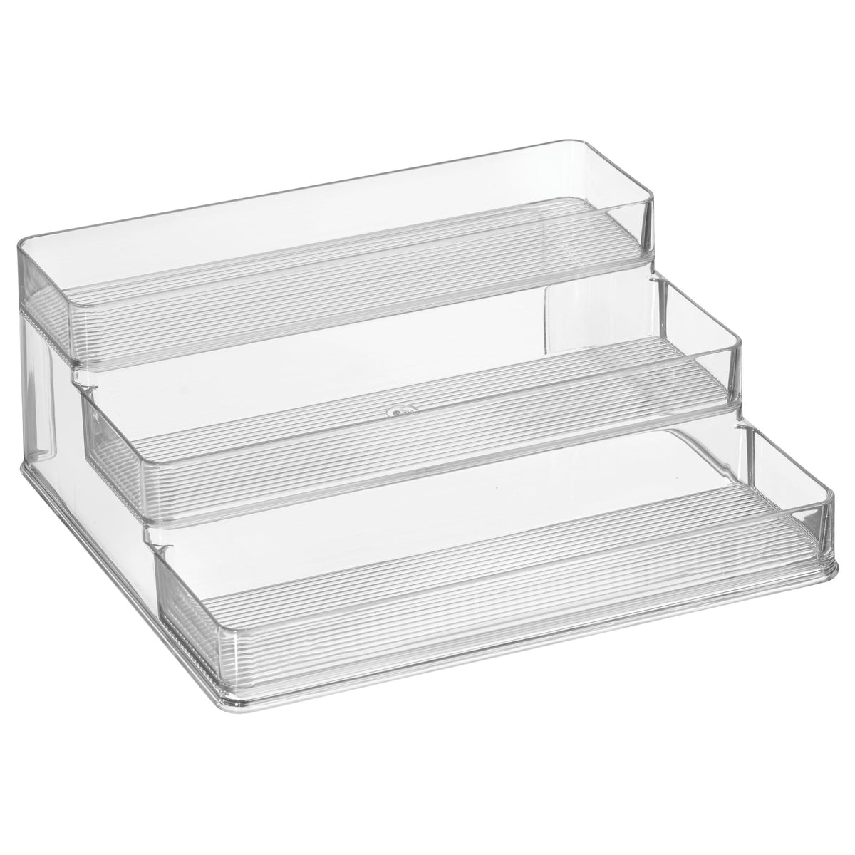 iDesign Nail Polish Organizer, Holds up to 30 Bottles, Compact 3-Tier Clear Display Stand for Countertop