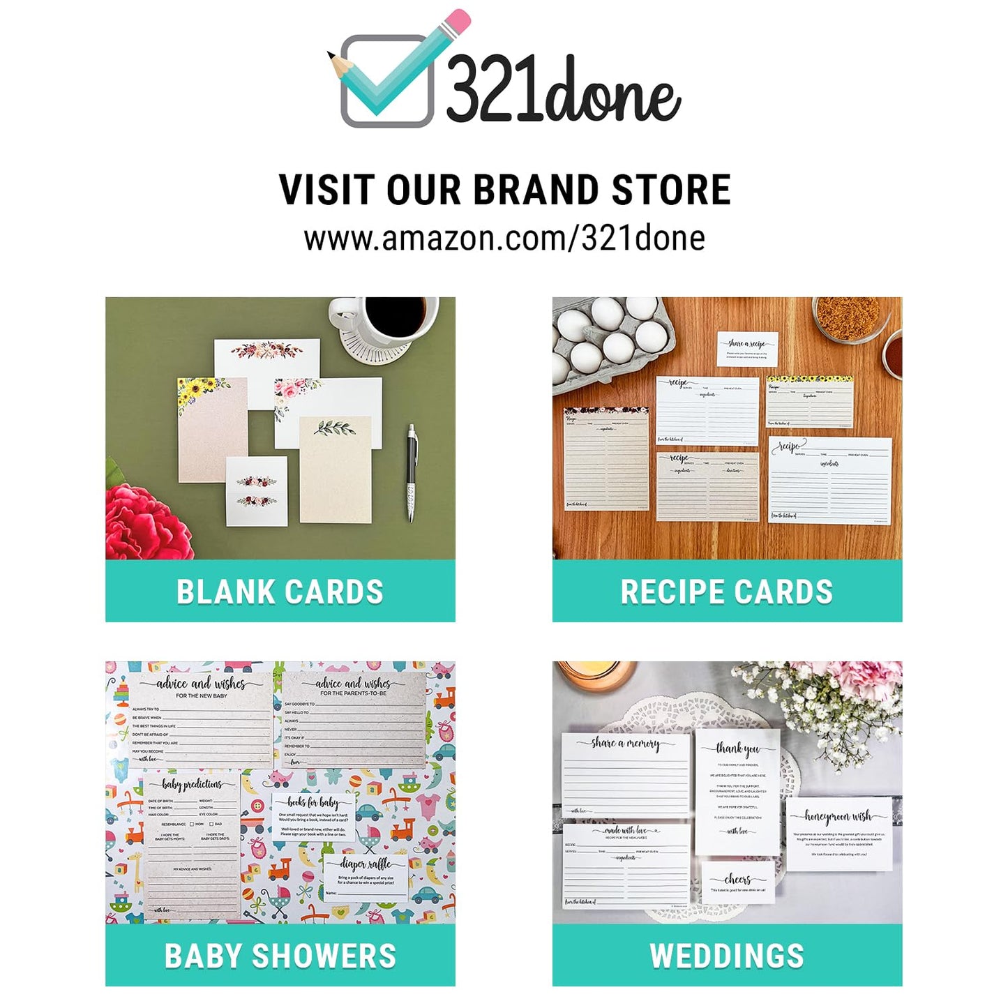 321Done Weekly Planning Notepad Landscape - 50 Sheets (8.5" x 5.5") - Horizontal Weekly Days of Week Paper Note Pad, Planner Organizing - Made in USA - Simple Script