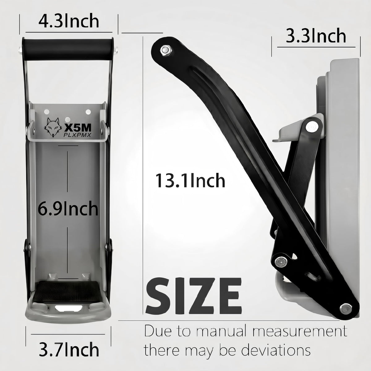 X5MPLXPMX Can Crusher Wall Mounted – Heavy Duty 16oz & 12oz Smasher with Anti-Pop Pillars and Thickened Base – Recycling Tool for Seltzer, Soda Cans, Garage & Man Cave, Includes Gloves (Grey)
