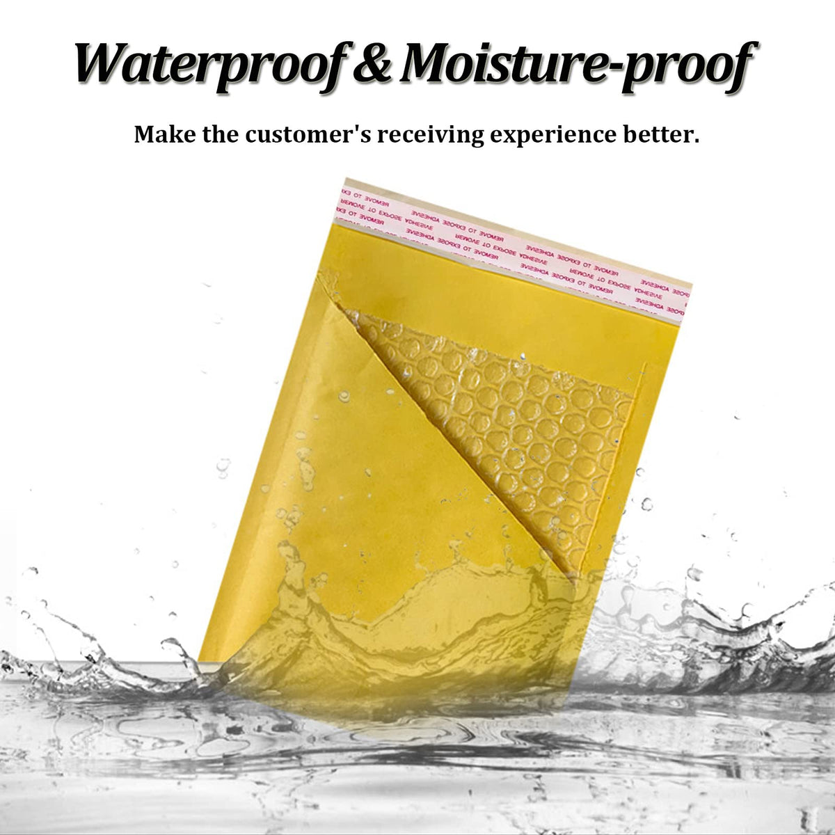 FCLMHD Kraft Bubble Mailers 6x9"100 Pack Yellow Padded Envelopes Self-Sealing Paper Shipping Bags for CDs, Video Games,Jewelry Makeup Supplies.