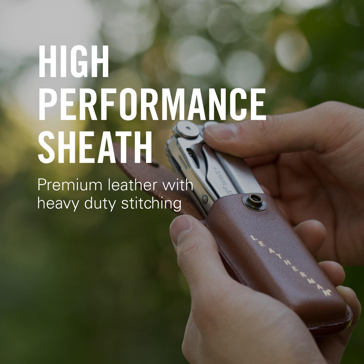 LEATHERMAN, Heritage Leather Snap Sheath for Multi-Tools, Brown, Medium
