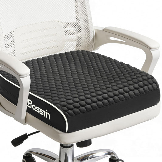 Extra Large Office Chair Cushion (19"x17"x3"), Seat Cushion with Honeycomb Message Dots & High-Resilient Foam for Back & Tailbone Pain Relief, Butt Pillow for Long Sitting, Car Seat, Wheelchair, Floor