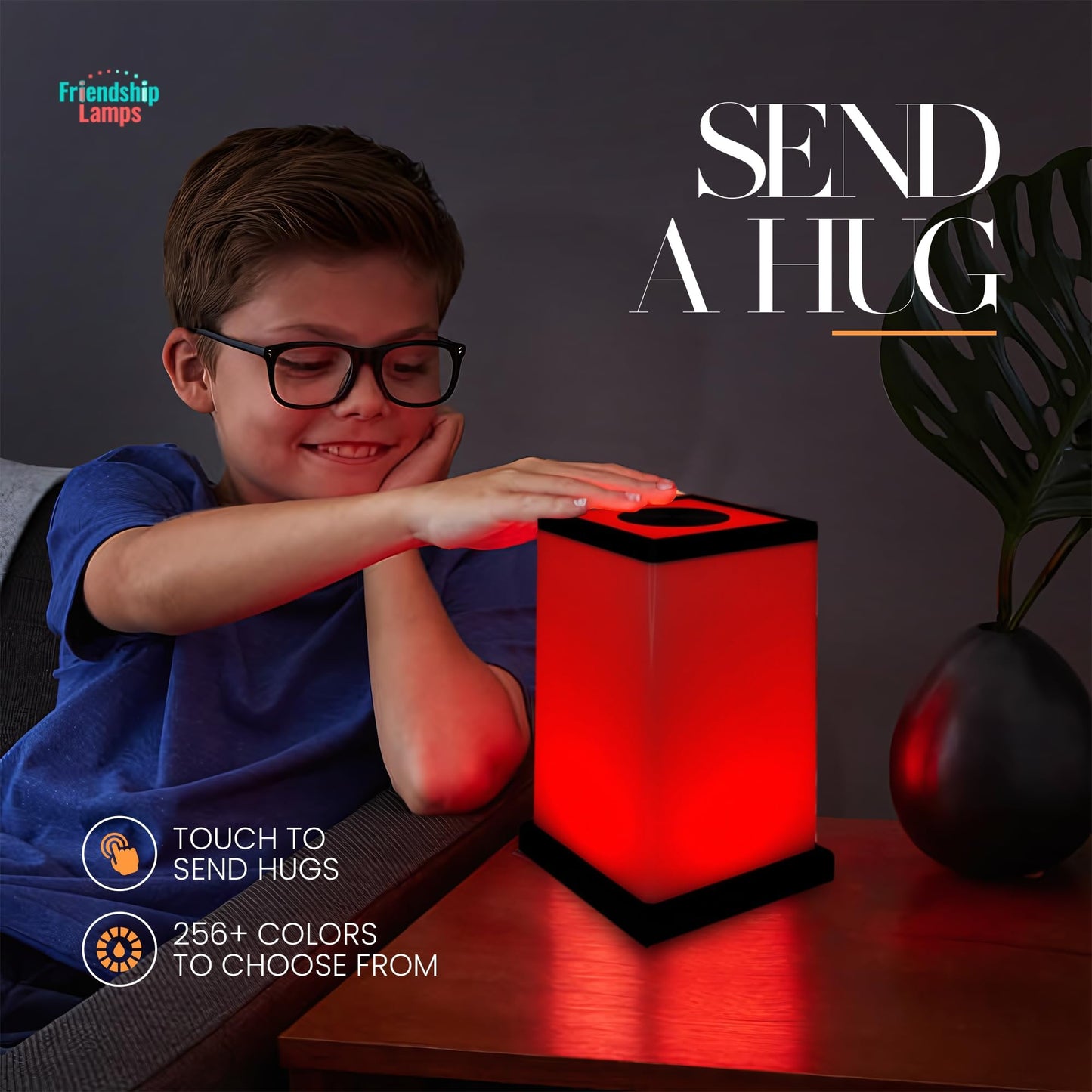 Friendship Lamp® by Filimin Modern - Best Friend Lamps Wi-Fi Touch Lamp LED Light for Long-Distance, Connection, Relationship, Friendship, Gifts, Love, 200+ Colors, App Setup - Set of 2