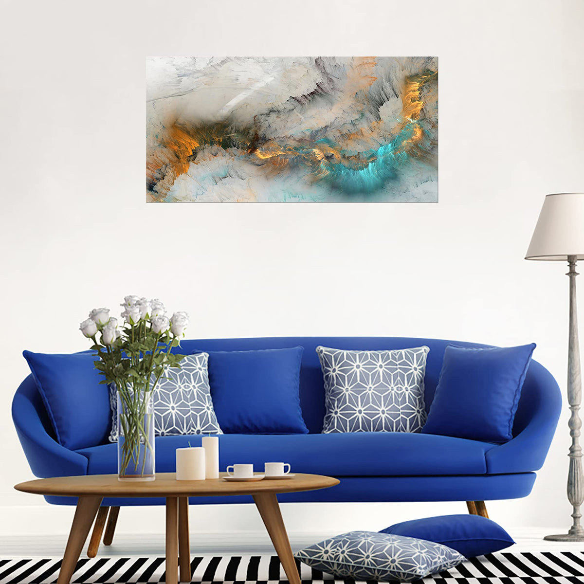 XXMWallArt FC3275 Abstract Canvas Wall Art Fancy Paint Canvas Print Painting Artwork for Living Room Bedroom Kitchen Home and Office Wall Decor