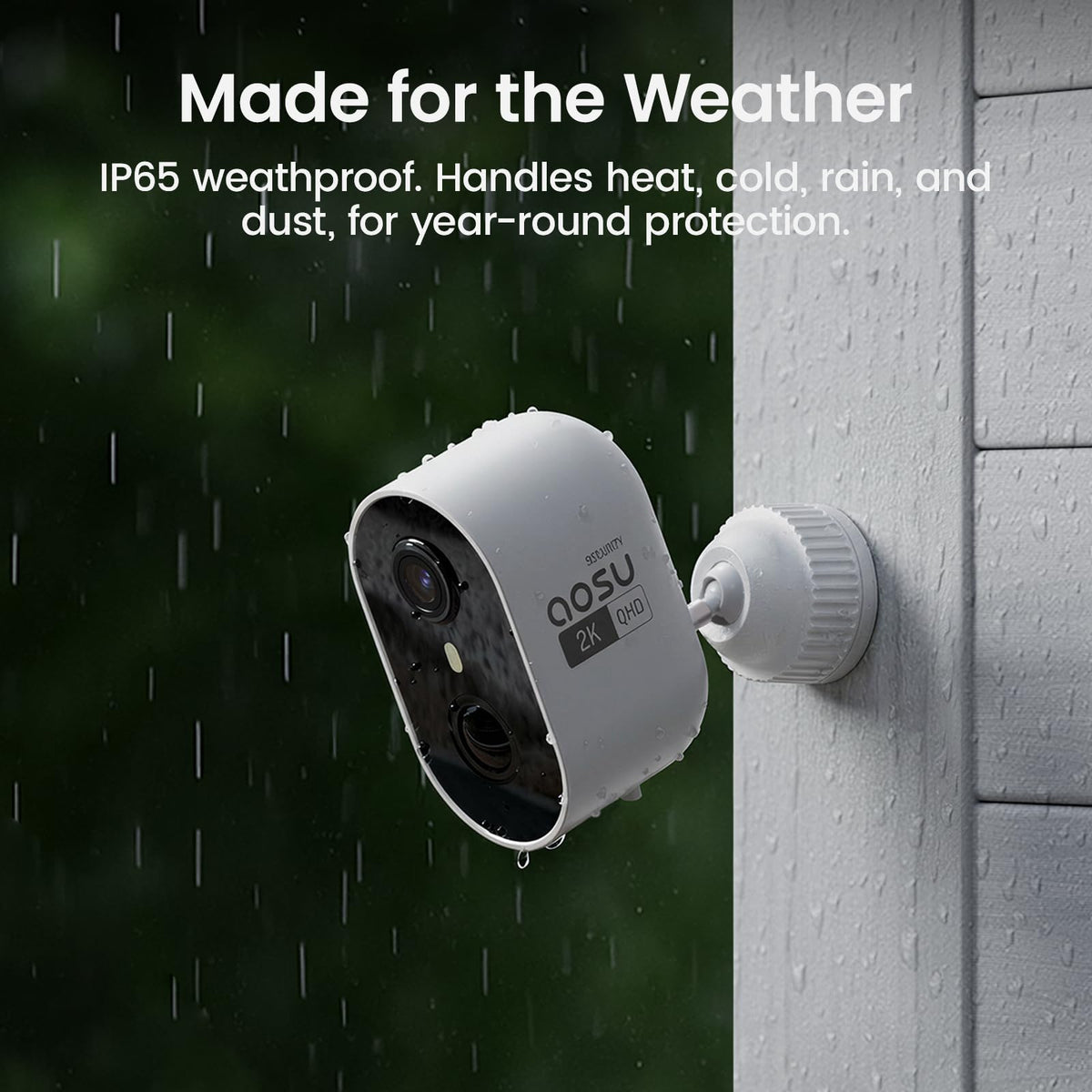 aosu Outdoor Security Cameras Wireless Home Surveillance System with aosuBase, Battery Powered, Cross-Camera Tracking, True 2K HD Color Night Vision, Spotlight, Motion Alert, Easy Setup, 6-Cam-Kit