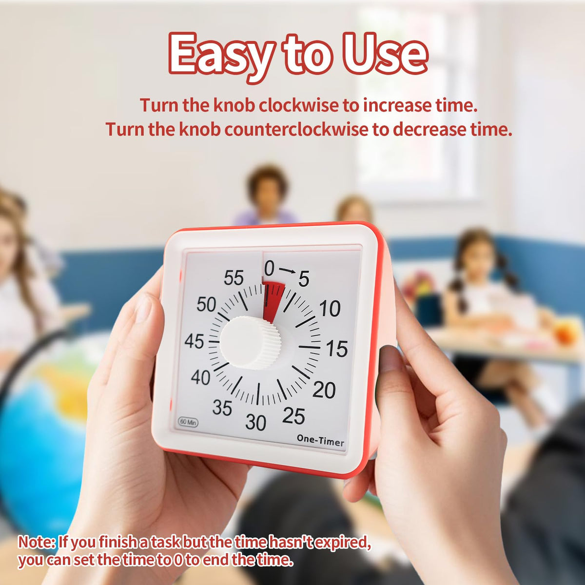 60 Minutes Countdown Visual Timer,Manage Time Well for Kids and Adults,Silent Travel Time Design for Education,Classroom,Home
