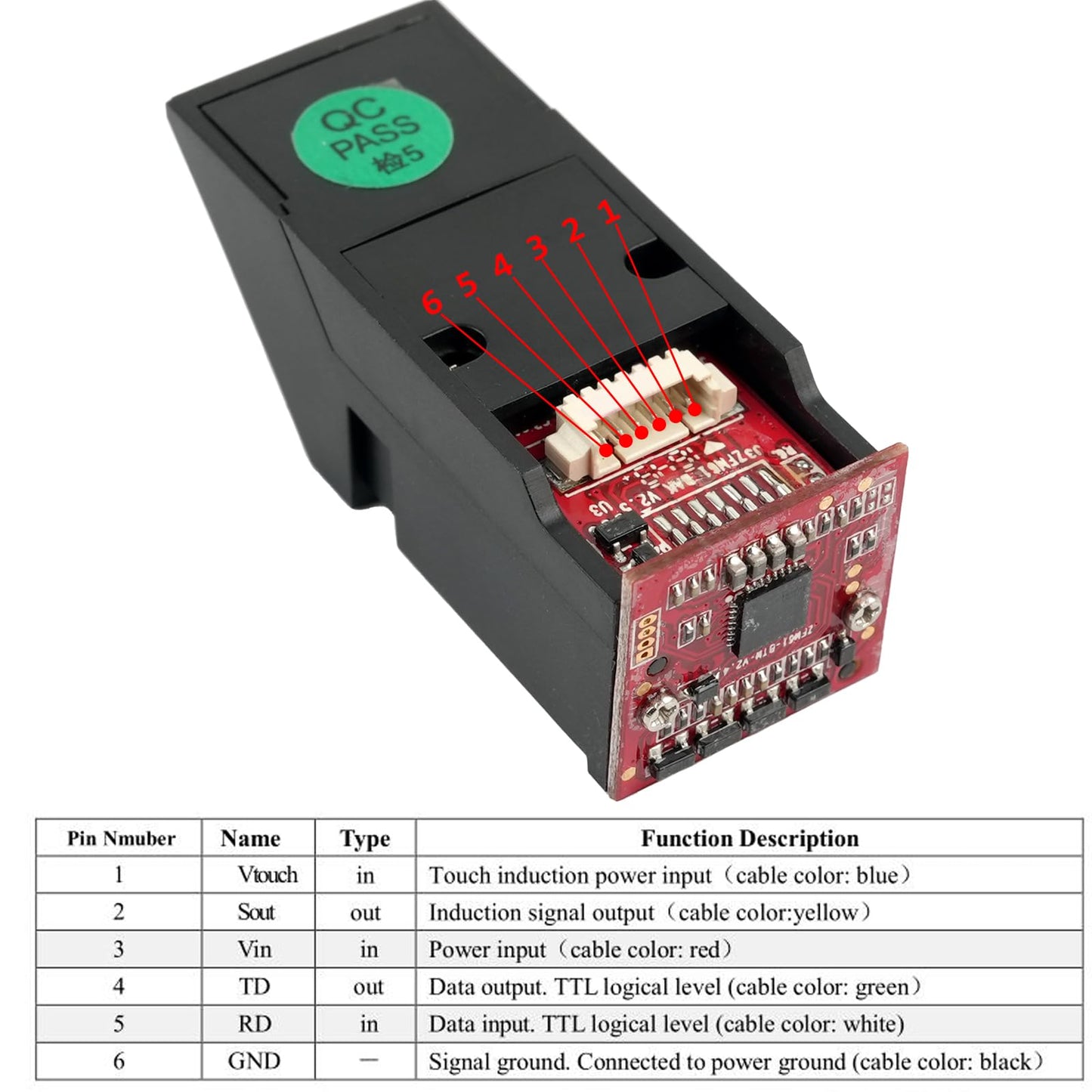 Optical Fingerprint Reader Sensor AS608 Green Light Fingerprint Recognition Module for Arduino 51 AVR STM32 ESP8266