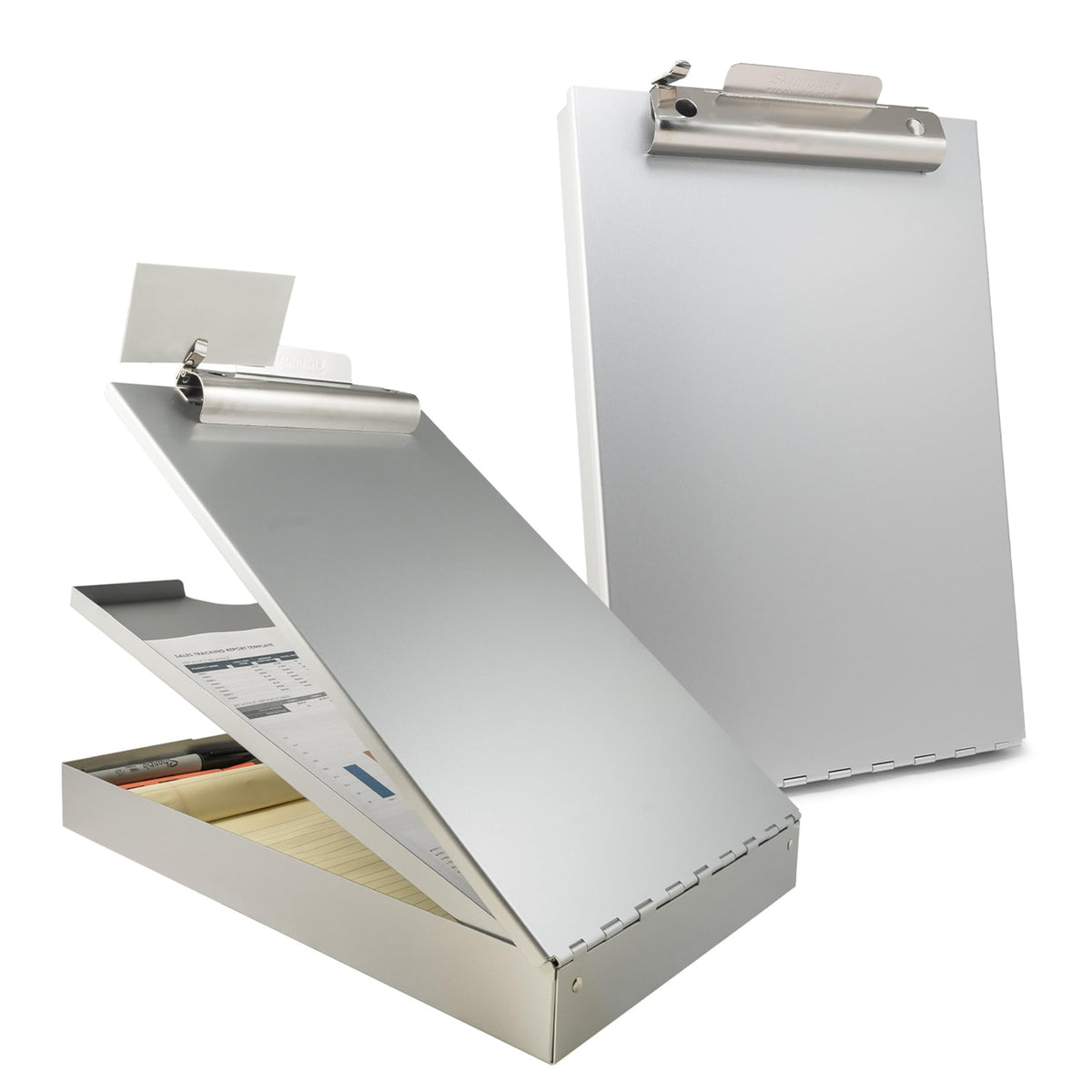 Saunders Cruiser-Mate Heavy Duty Aluminum Dual Storage Clipboard, Letter Size 8.5x11 Metal Form Holder with High Capacity Clip, Rugged Ticket Board for Police Patrol & Contractors, Made in USA