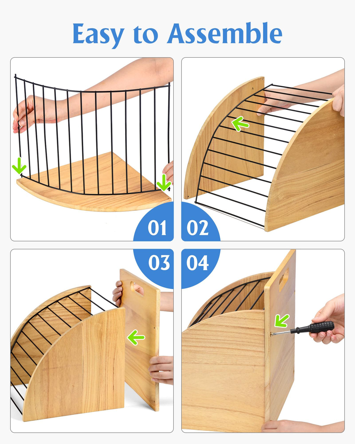 HULISEN Clipboard Holder, Wooden Clipboard Organizer with Raised Side Panel, Clip Board Storage Rack for Classroom and Office, Clip Boards not Included
