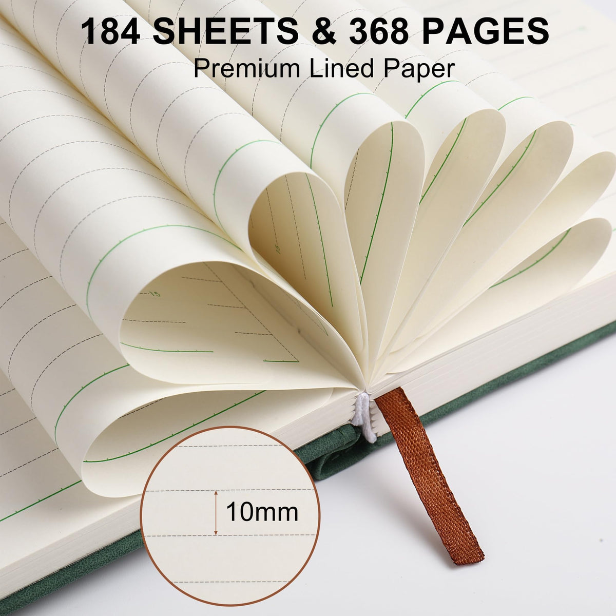 Lined Journal Notebook for women men,368 Pages Hardcover Leather Journals for Writing, A5 Journaling Notebooks,Daily Journals Notebook for Work Note Taking,Travel,Business,School , 5.7"×8.3" (Brown)