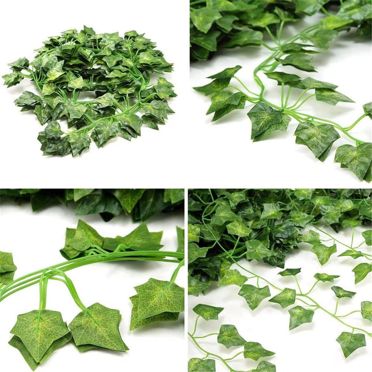 168 FT Artificial Ivy Garlands with 400 LED /132FT String Light Fake Vines for Bedroom Decor Ivy Leaves Greenery Faux Hanging Plants Green Flowers Decor for Home Kitchen Garden Office Wedding Wall