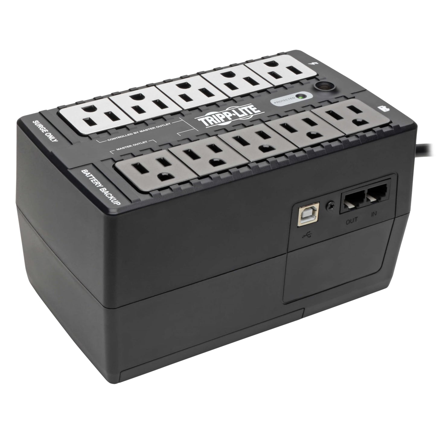 Tripp Lite 550VA UPS Battery Backup Surge Protector Efficient Energy-Star Certified, AVR, 8-Outlet Uninterruptible Power Supply, Dataline Protection, 3-Year Warranty & $100,000 Insurance (ECO550UPS)