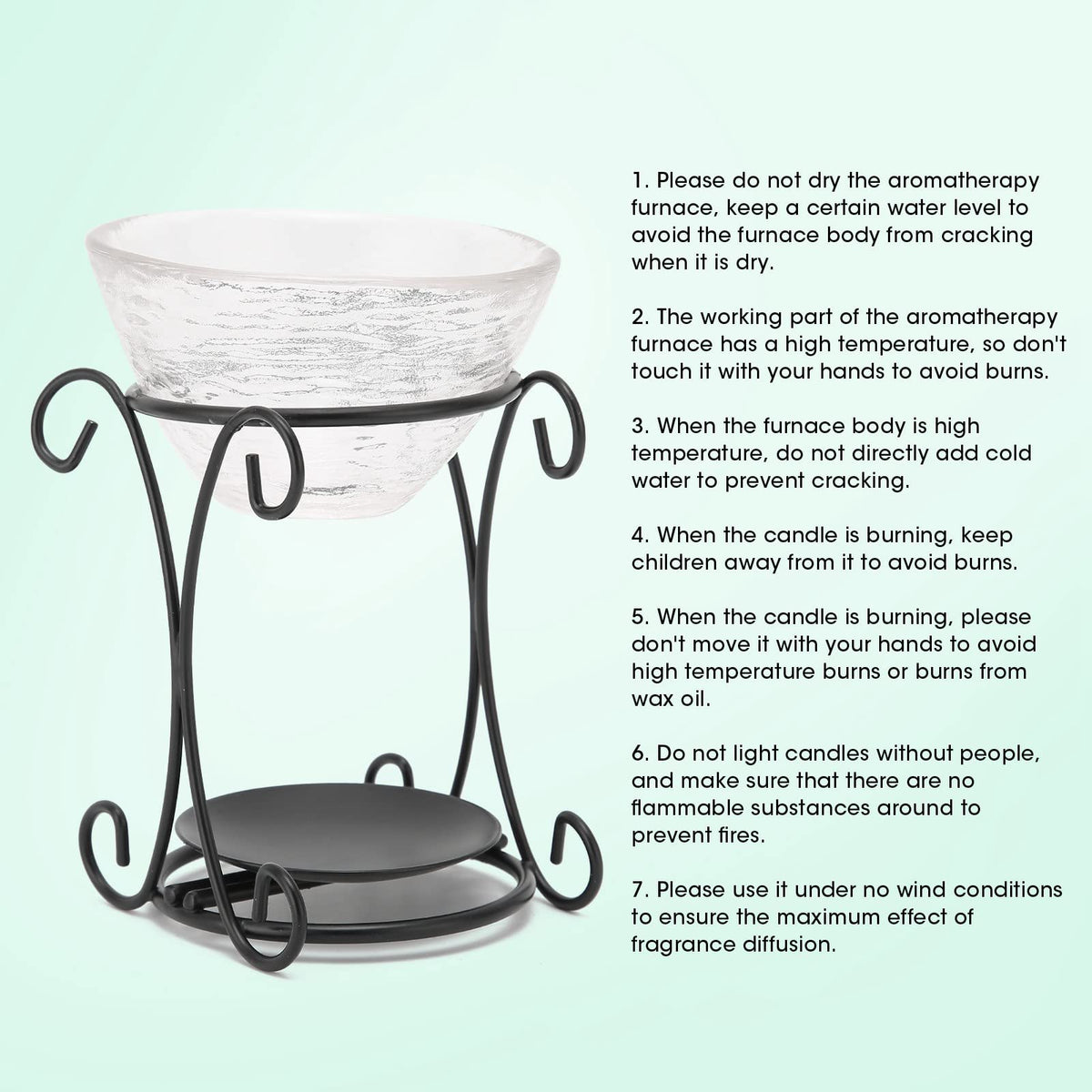 Alvinlite Romantic Tealight Candle Holder Oil Burner, Essential Oil Aromatherapy Aroma Wax Melt Burner for Home Indoor