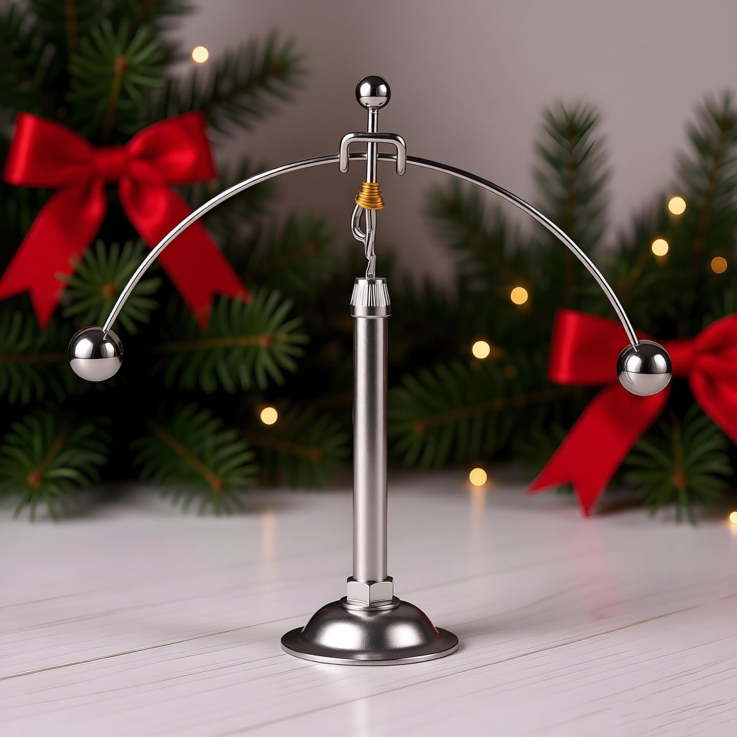 Sunnytech Steel Balance Toy Weightlifter Kinetic Art Balance Toy Balancing Decompressive Science Psychology Home Offic Decor Desk Decor WJ049
