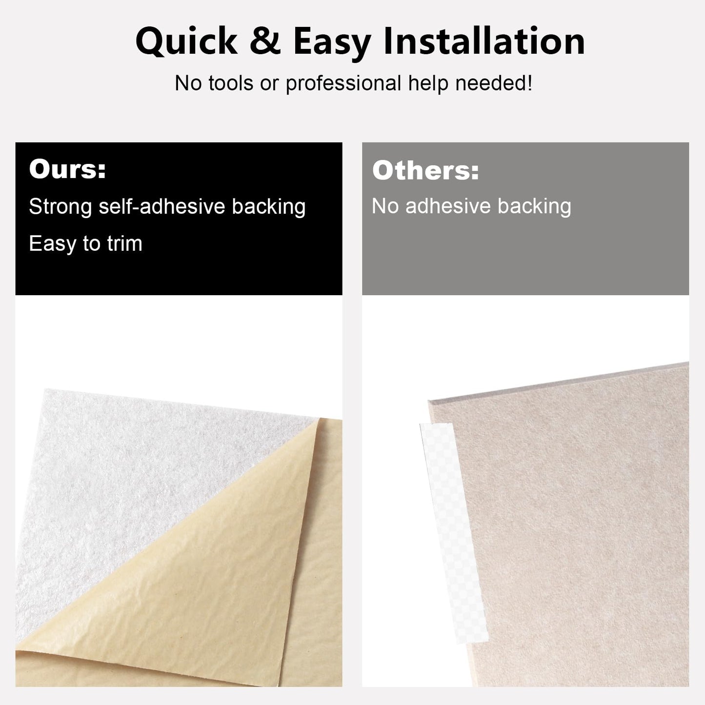 Durbles Acoustic Wall Panels - Noise Cancelling Tiles for Home Studio & Office - Quality Sound Proofing - Sound Proof Foam Panels for Walls - Easy to Install Insulation Tiles - 12 Pack (Beige)