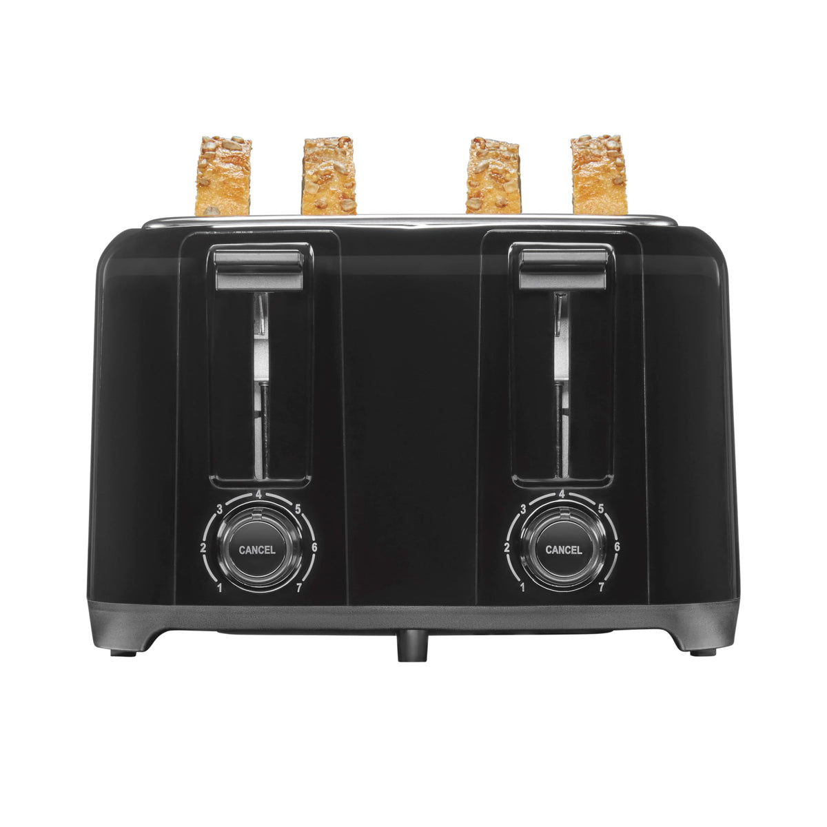 Proctor Silex 4 Slice Toaster with Extra Wide Slots for Bagels, Cool-Touch Walls, Shade Selector With 7 Browning Levels, Toast Boost, Auto Shut-off and Cancel Button, Black (24215PS)