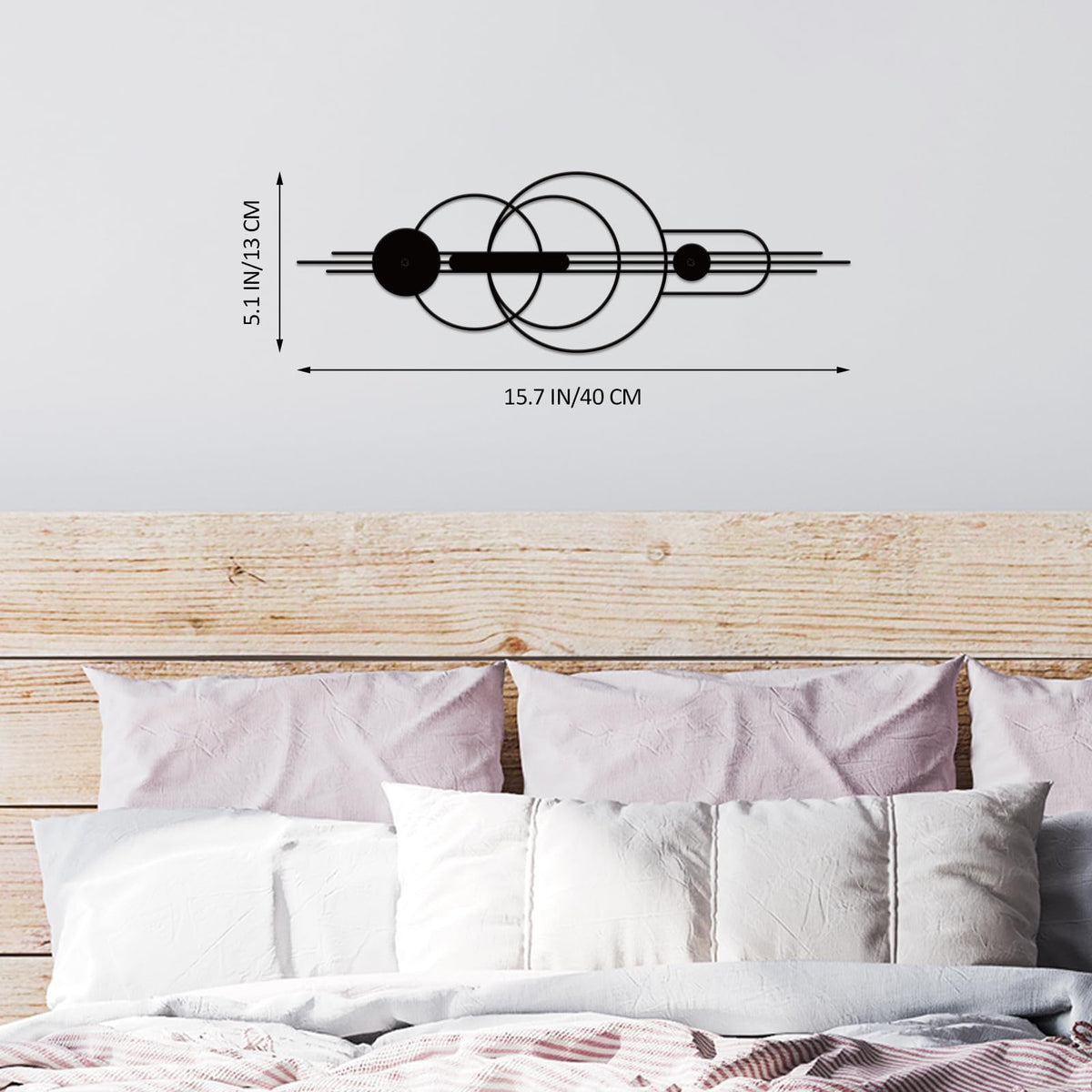 ruelen 2 Pcs Small Metal Abstract Wall Art, Modern Minimalist Wall Decor Single Line Art Metal Vertical Wall Decor Geometric Wall Hanging Sculptures for Home Bedroom Living Room, 15.7 x 5.1 Inch
