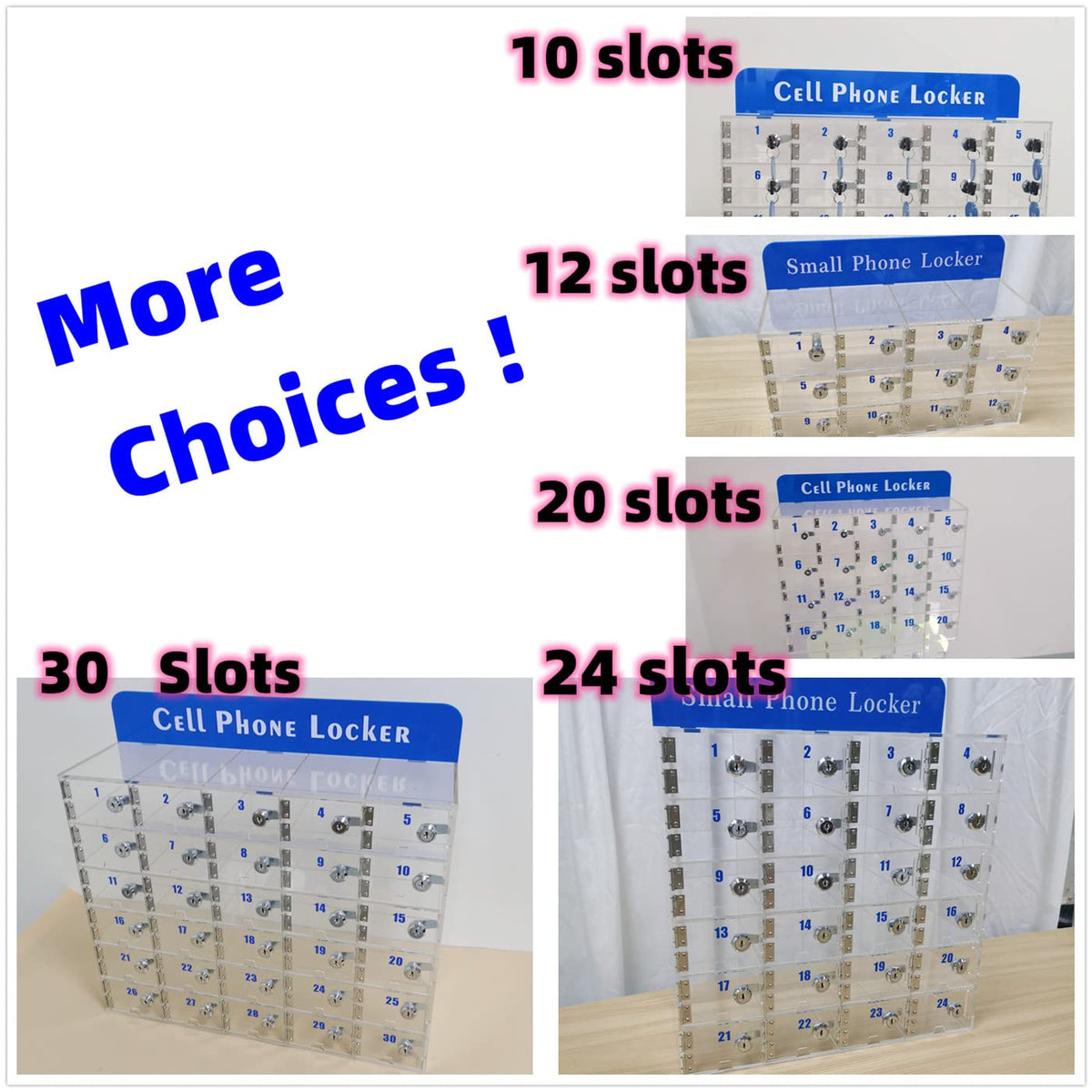 No Confused for keys Small Cell Phone Lock Box for Employees,classroom pocket chart cell phone calculator holder Mini Locker Box on Wall