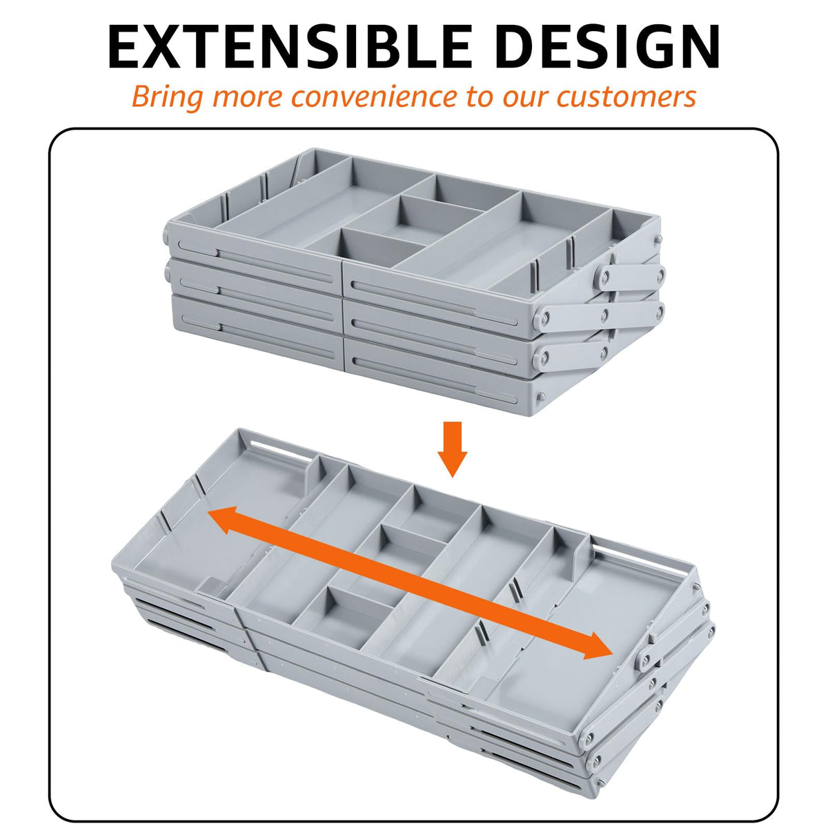 2/3 Tier Drawer Organizer, Collapsible Multi Level Drawer Organizer Tray, Expandable Bathroom Desk Drawer Organizer Trays, Adjustable Compartments Storage Trays for Jewelry (Single Row 3 Tiers)