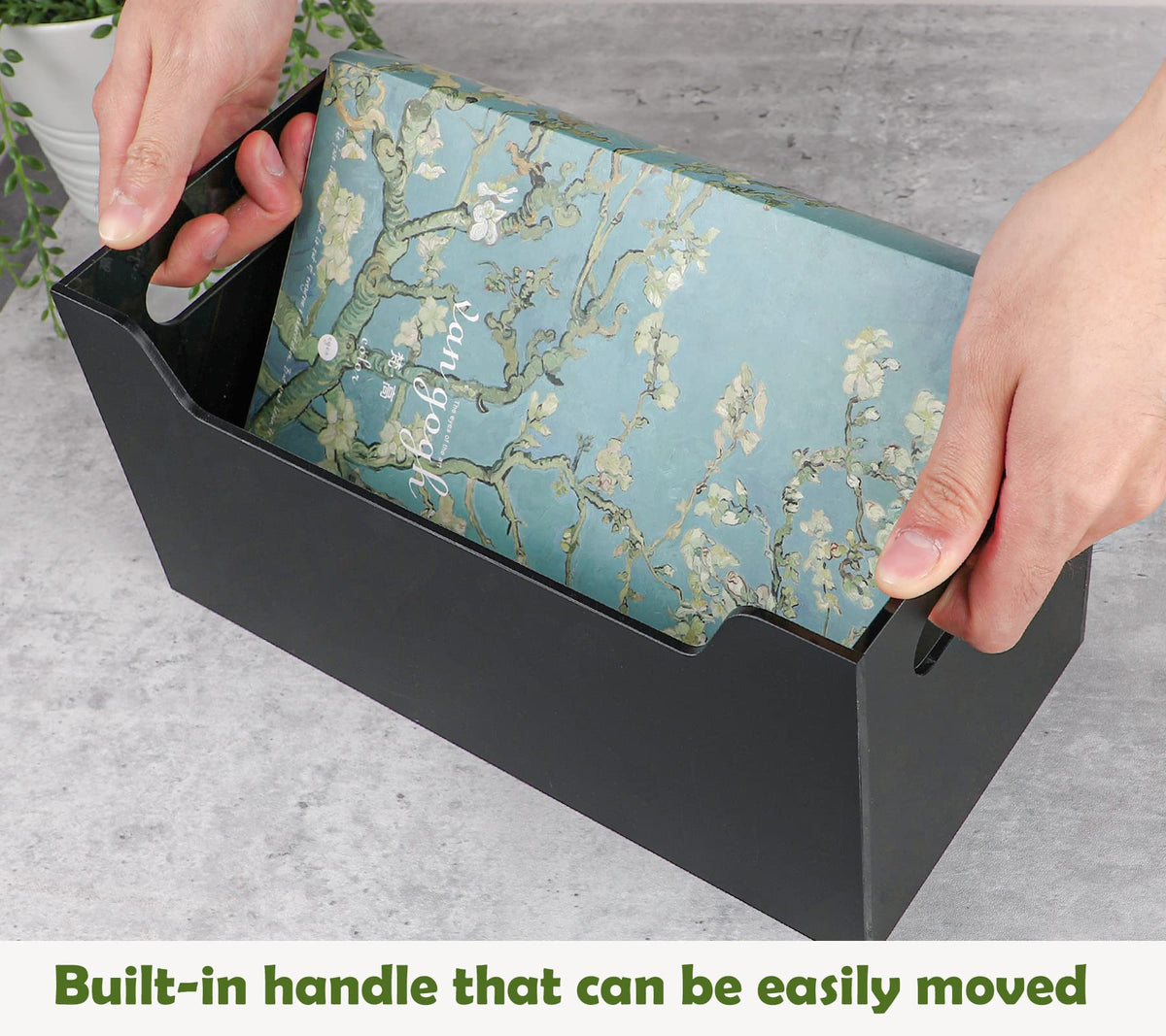 Kamehame Mail Organizer Black Mail Holder Countertop Acrylic Letter Holder Box Vertical Bill Envelope Sorter Basket for Desk Mail Storage Organizer Mailbox for Desktop Office Counter