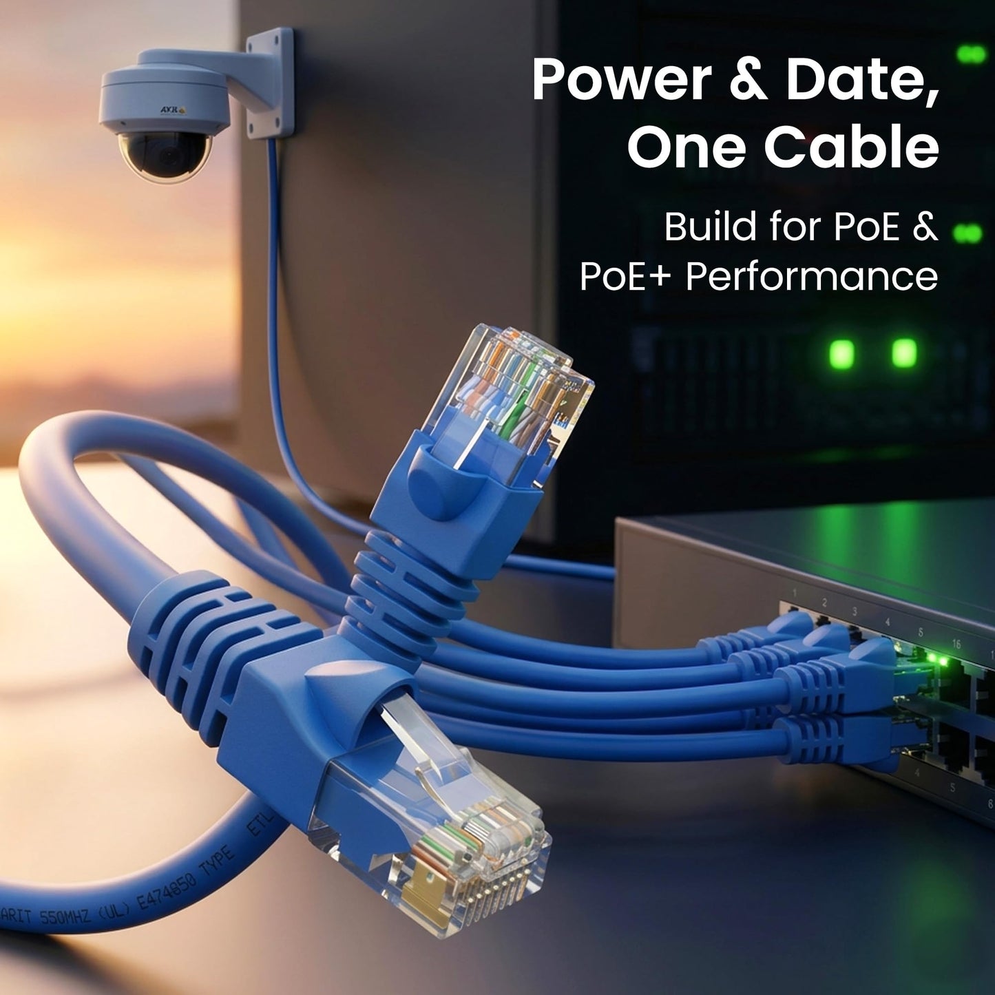 GEARit Cat 6 Ethernet Cable Pack - 20-Pack 10 ft Cat6 Ethernet Patch Cables | RJ45 Network Patch Cable, 10 Gbps Snagless Gold-Plated Connectors - Ethernet Cable Cat 6 for PC, TV, Router - Blue
