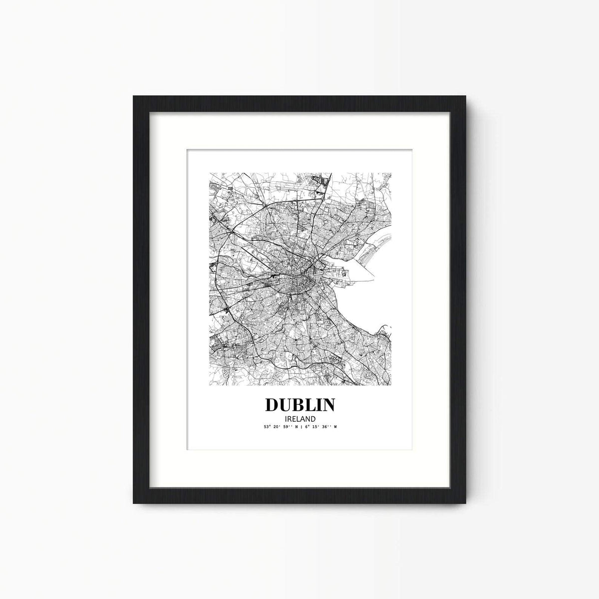Eleville 8X10 Unframed Dublin Ireland City View Abstract Road Modern Map Art Print Poster Wall Office Home Decor Minimalist Line Art Hometown Housewarming wgn312