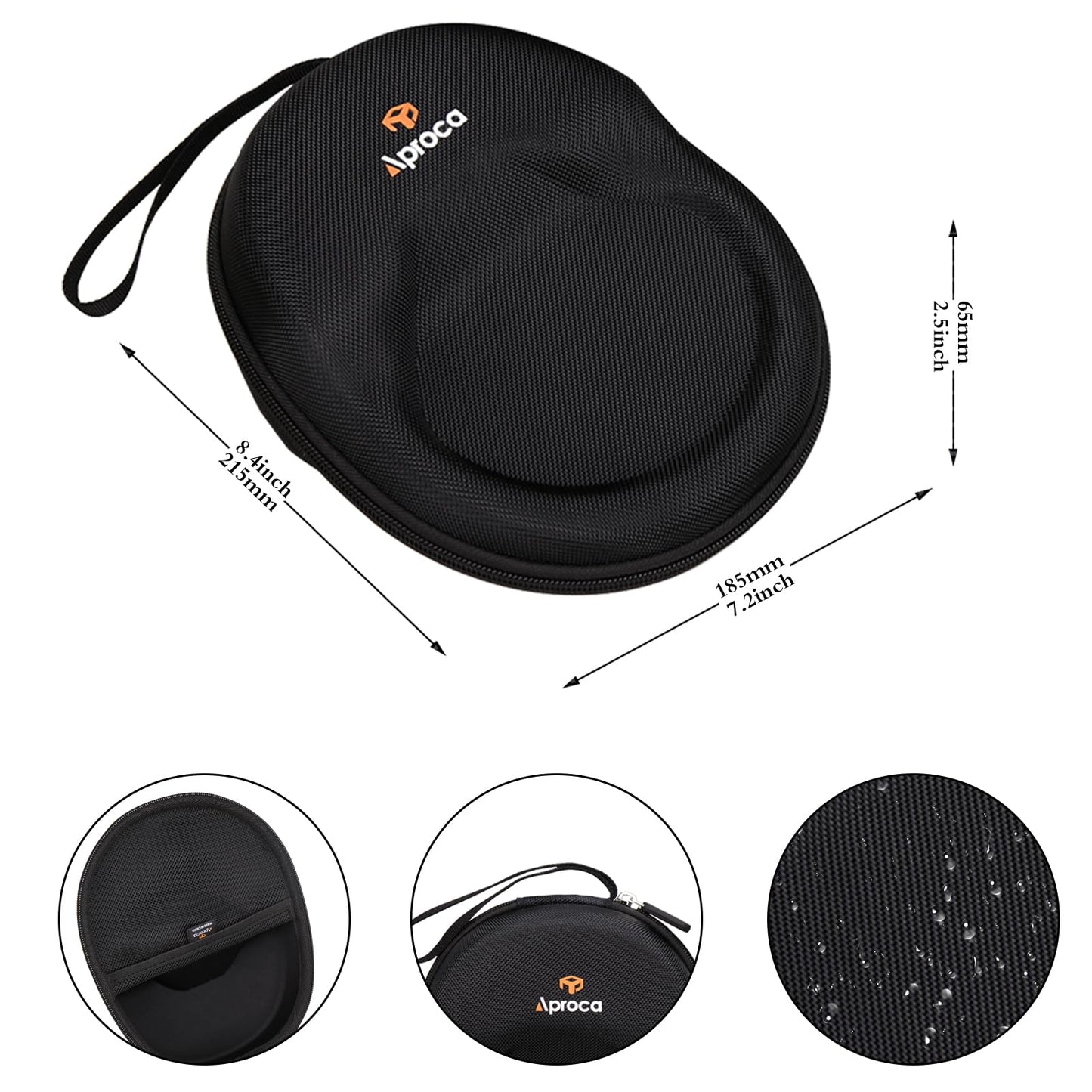 Aproca Case Compatible with Logitech H390 / H391 / Zone 301 / Zone 300 Wired Headset, Protable Storage Bag for Accessories (Case Only)