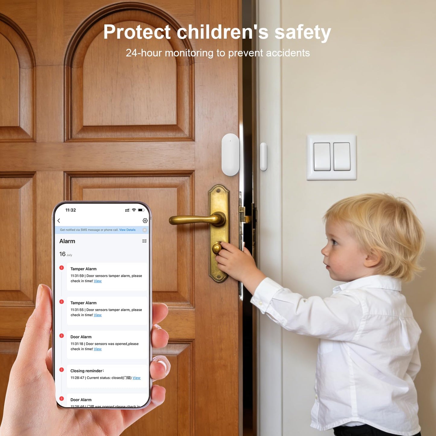 PGST 2026 Home Alarm System,120dB Alarm System with WiFi+GSM/4G & Real-Time APP Alert,Easy to Install Door/Window Motion Alarms Sensors,for Apartment,Kids Safety,Office NO Monthly Fees