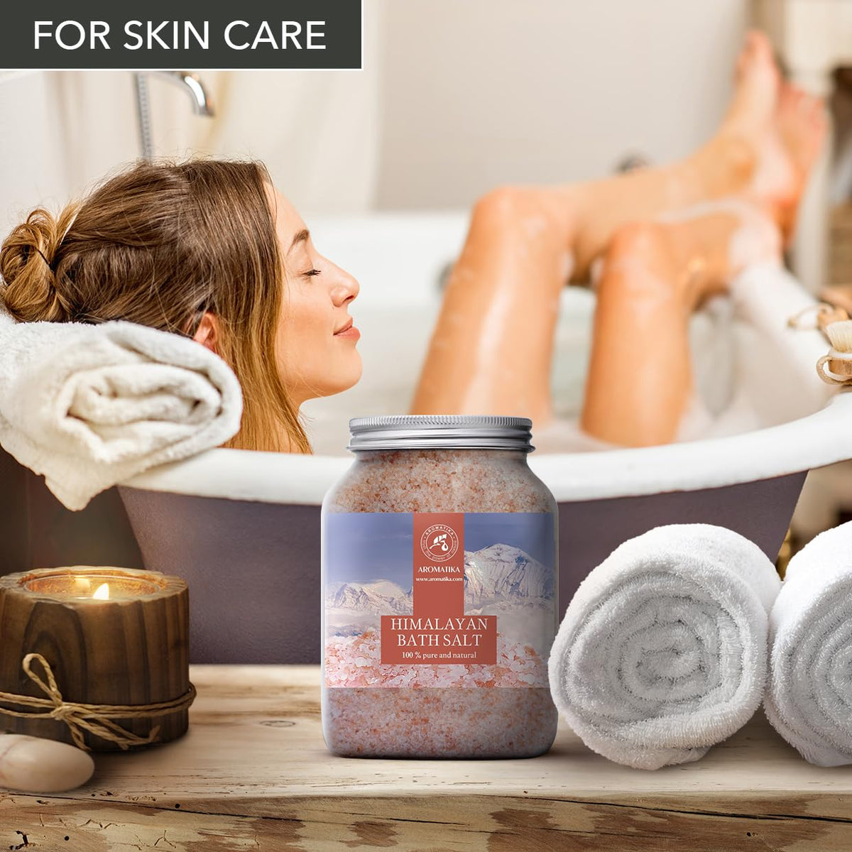Himalayan Salt Pink Crystal Salt 46 Oz - 100% Pure & Natural - Himalayan Salt for Good Sleep - Stress Relief - Detox Cleanse