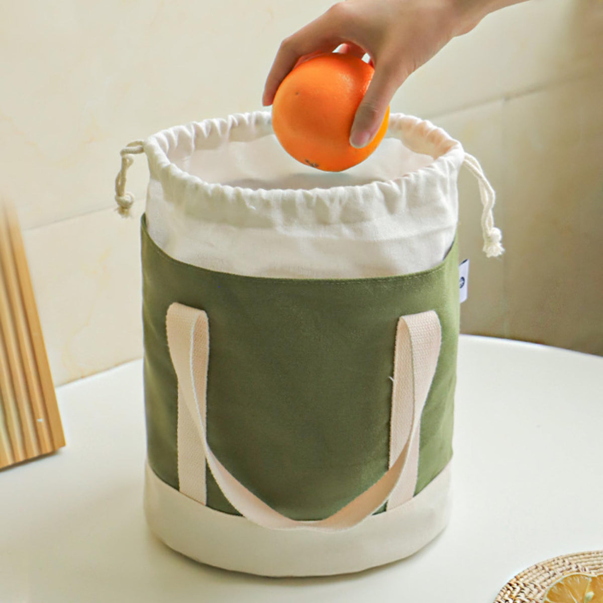 Insulated Lunch Bag with Temperature Control, Reusable Lunch Tote, Larger Capacity Lunch Organizer, Leakproof Wide-Mouth Design, Easy-Clean Fabric for Work, Picnics, Travel (Green)