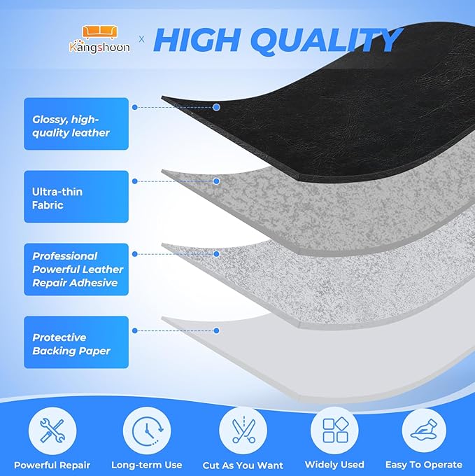 Leather Repair Patches, 3.5X79 Inch Self-Adhesive Leather Repair Tape, Stretch