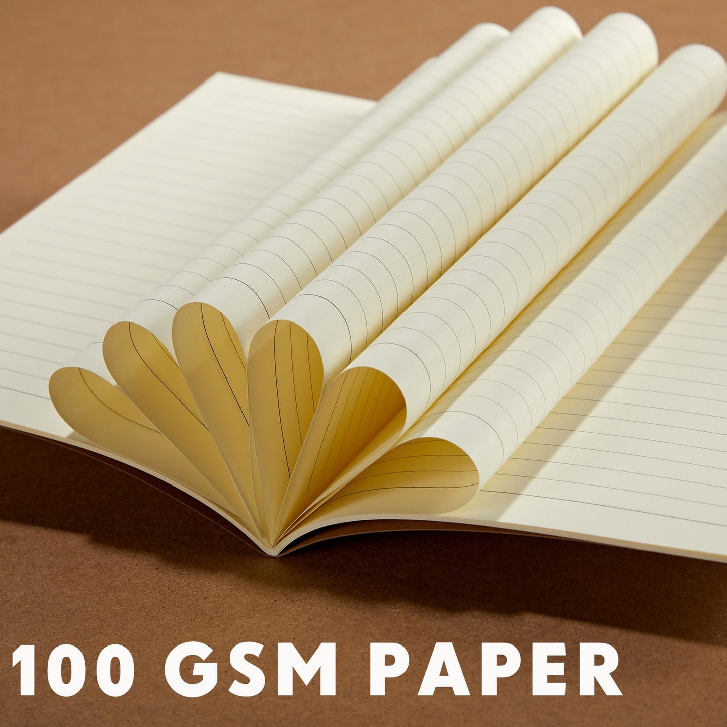 Mimorou 100 Pcs Journals Notebooks Bulk - Kraft Softcover A5 Small Notebooks 5.5 Inch x 8.3 Inch Notepads with 60 Page 30 Sheet for Writing Sketch Travel Office Supplies(Brown, Navy,Lined)