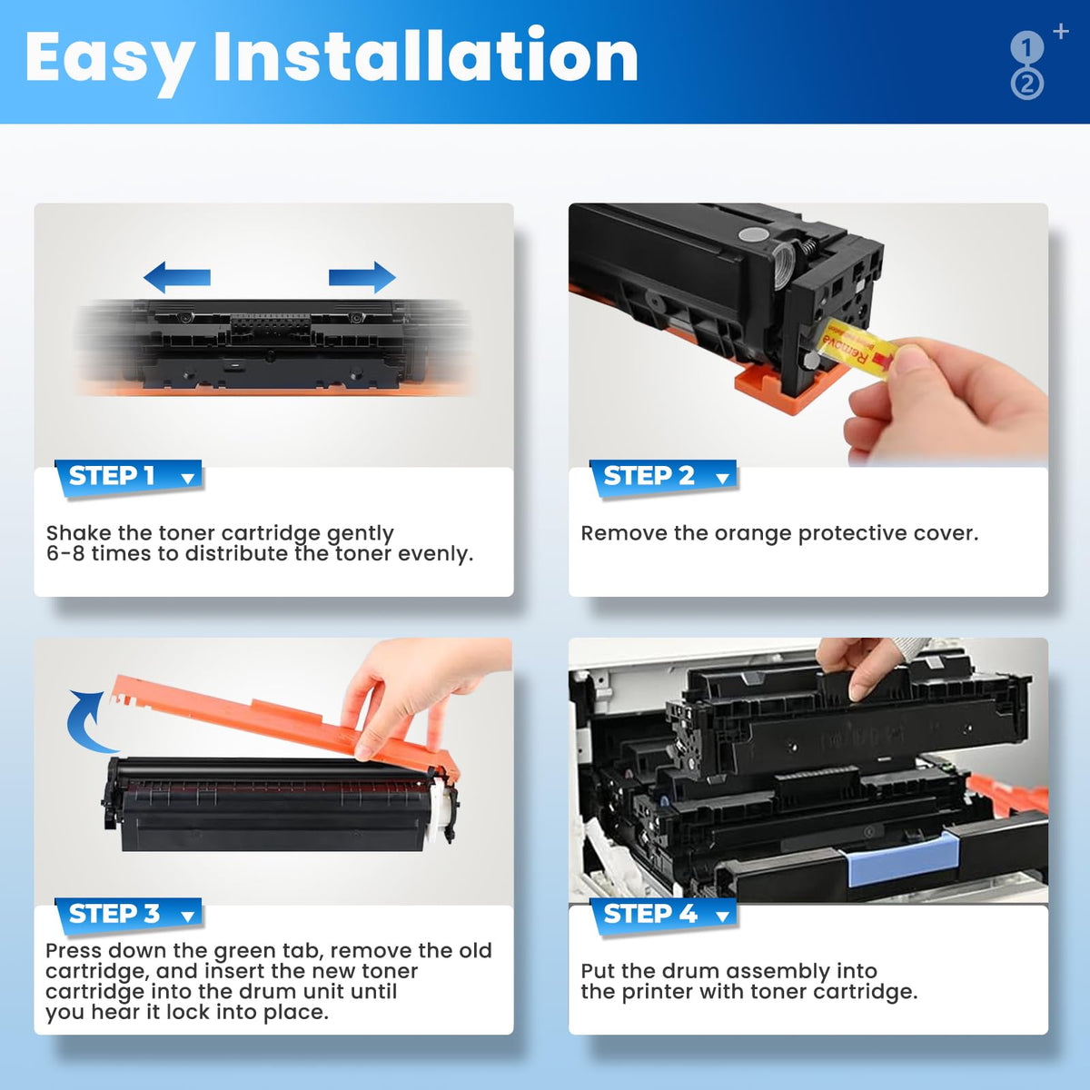 218X Toner Cartridges 4 Pack Color Laser Jet Pro 3201, MFP 3301 (with CHIP) Compatible for HP 218X 218A Toner Cartridge | HP218X HP218A Works with Color Laser Pro 3201dw MFP 3301fdw 3301sdw 3301cdw