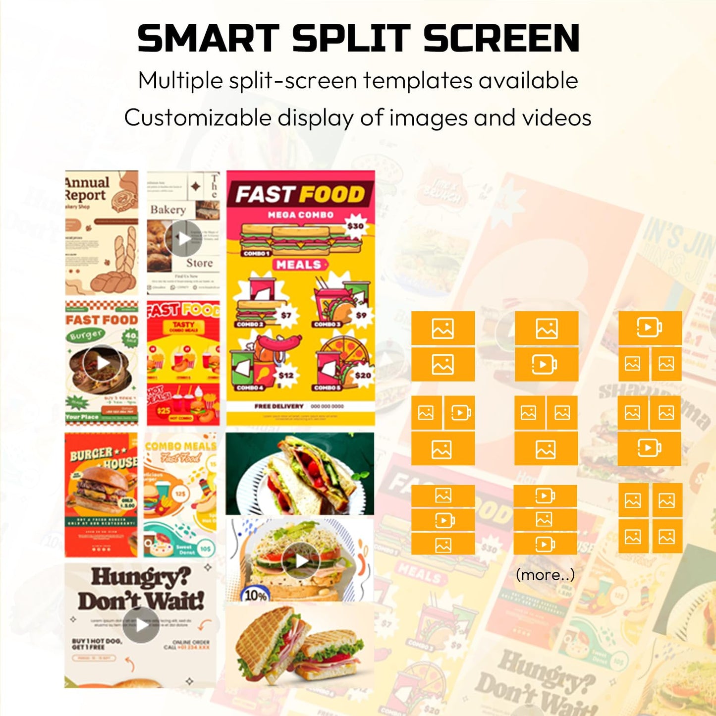 SIOXCFZ 43 Inch Mobile Digital Signage Display, 4+64G Android 14 Indoor Anti-Glare LCD Advertising Kiosk, Aluminum Foldable Digital Display Poster with Free CMS, 2.4G/5G WiFi, Bluetooth 5.3(Black)