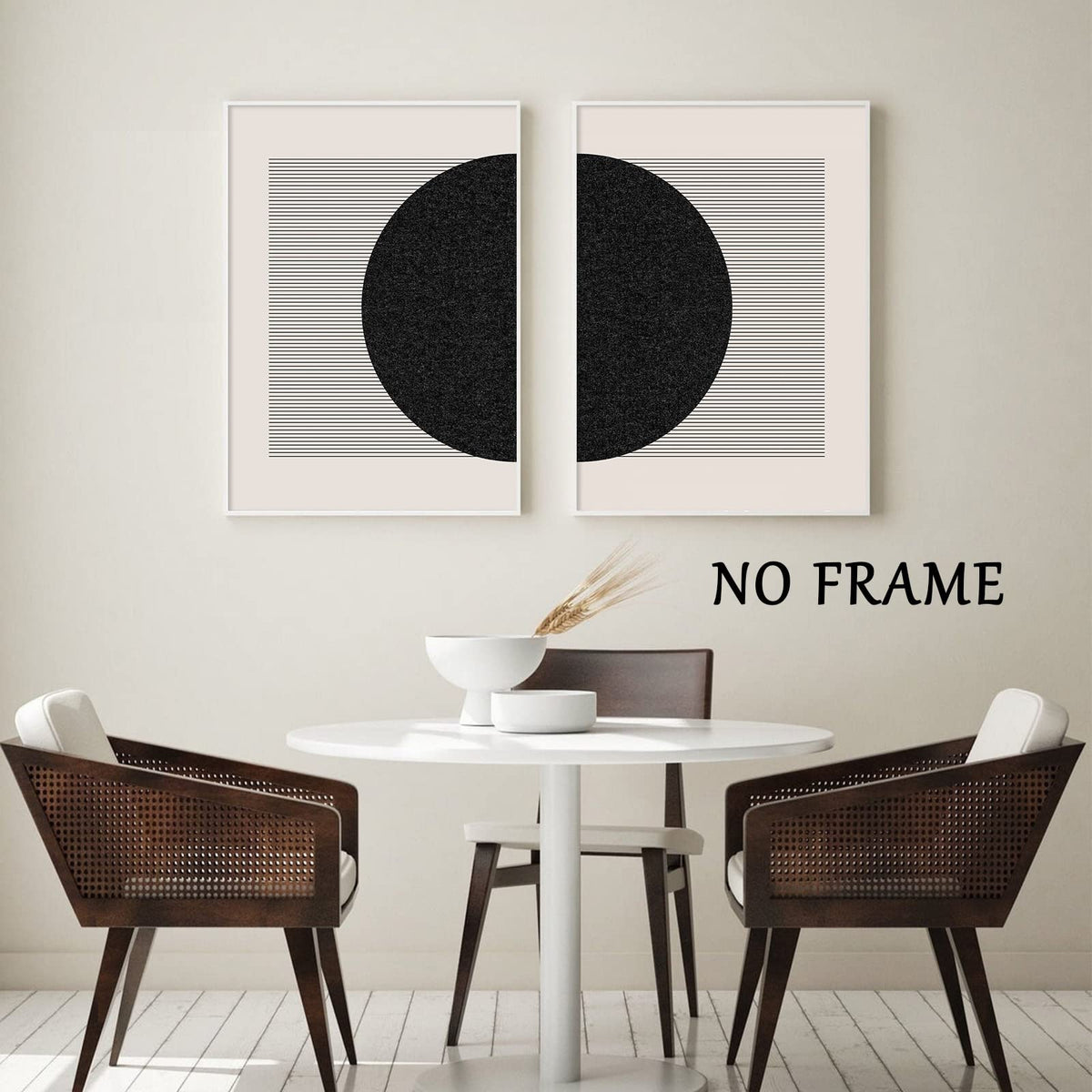 Black And Beige Minimalist Wall Art Geometric Picture Minimalist Boho Posters Abstract Geometric Print Black And Beige Boho Painting Line Canvas Bohemia Modern Artwork Decor 16x24inx2 No Frame
