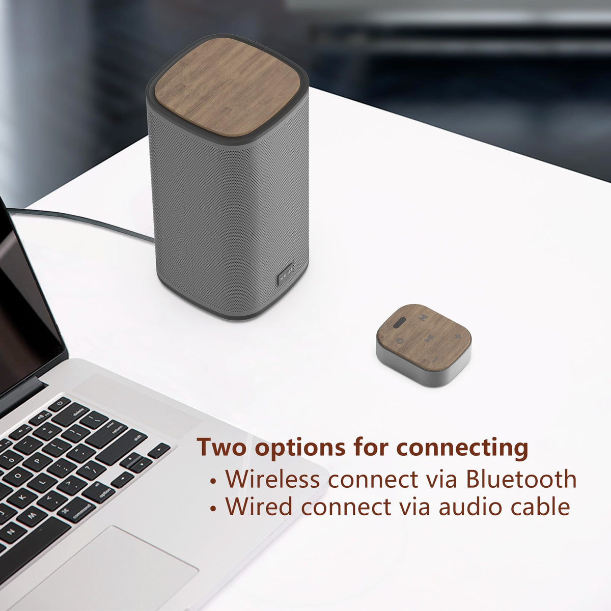 KEiiD Bluetooth Computer Speakers with Wireless Touch Control Pod for PC Laptop/Desktop Wireless Stereo Gaming Speakers, 4 EQ Modes, Aesthetic Style, New Model