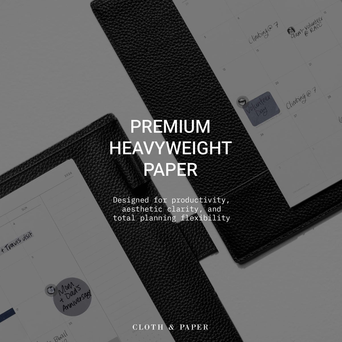 Cloth & Paper 2026 Monthly Planner Inserts - A5 Size 5.8x8.3 Inches, 6-Ring Planner Refills, Monday Start, 29 Double-Sided Pages, Thick Premium Paper, January-December, Minimalist Monthly Organizer