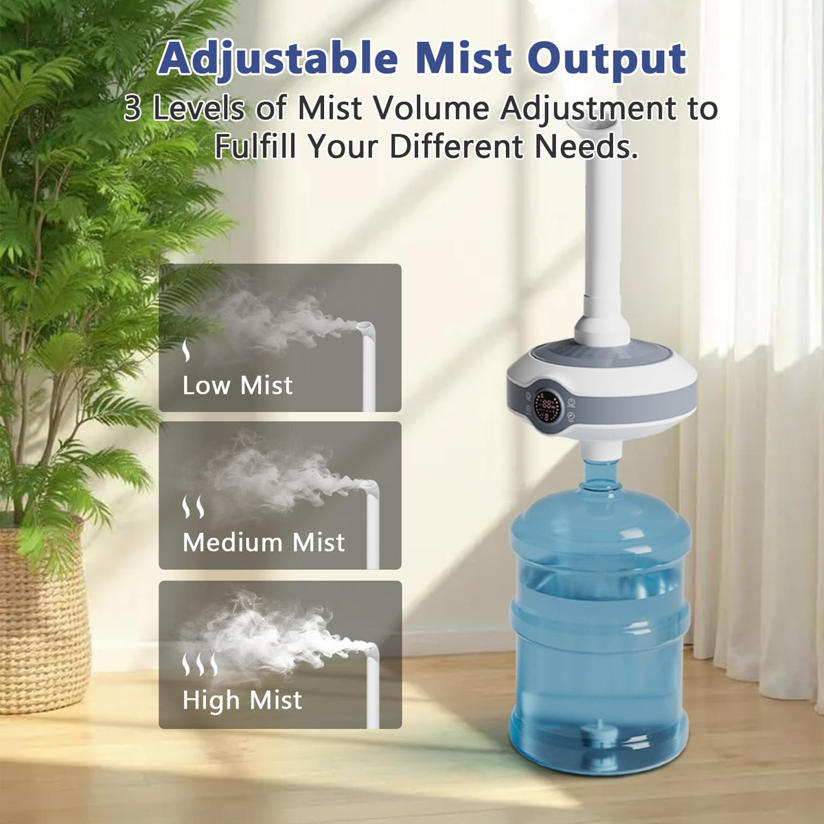 AILINKE Humidifier Large Room 1000 sq.ft. Whole house & Commercial Humidifier 800ml/h Mist Output, Tankless Ultrasonic Cool Mist Industrial Humidifiers for Home, Office, Plants, Greenhouse, Warehouse