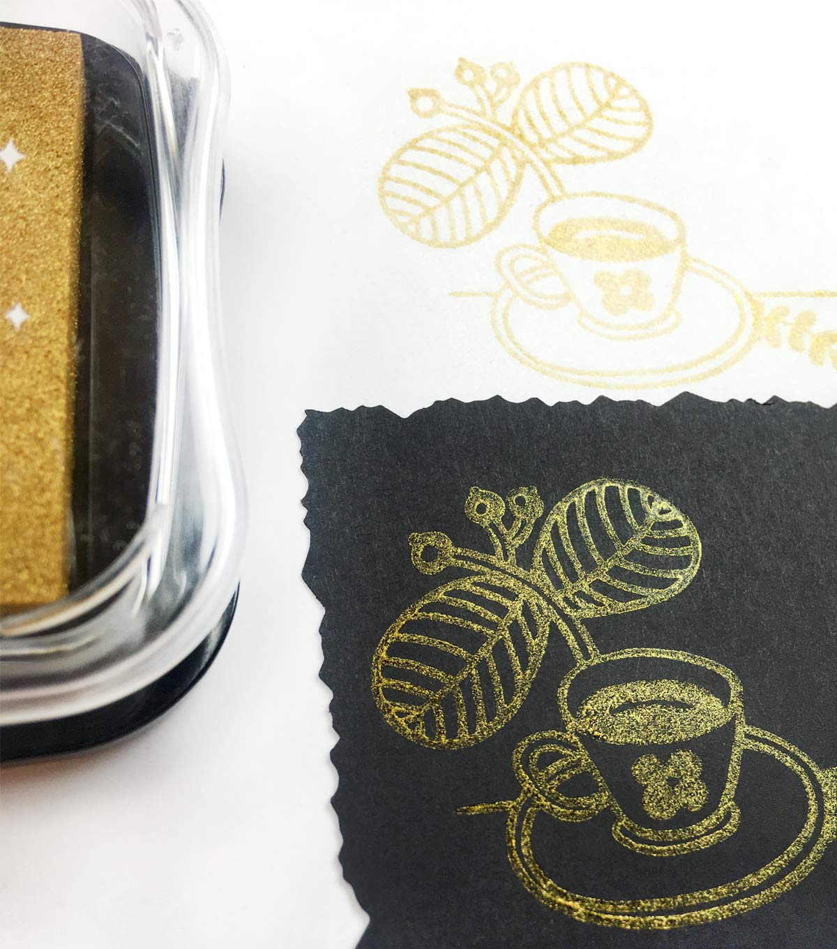 Tsukineko Delicata Ink pad, Golden Glitz