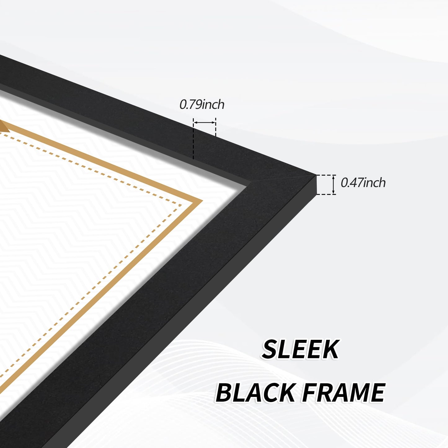 Flocey 8.5x11 Picture Frame set of 15, Multi Certificate 8.5 by 11 Picture Frames Bulk, Document Diploma Award Frame for Wall Hanging or Tabletop Display, Black