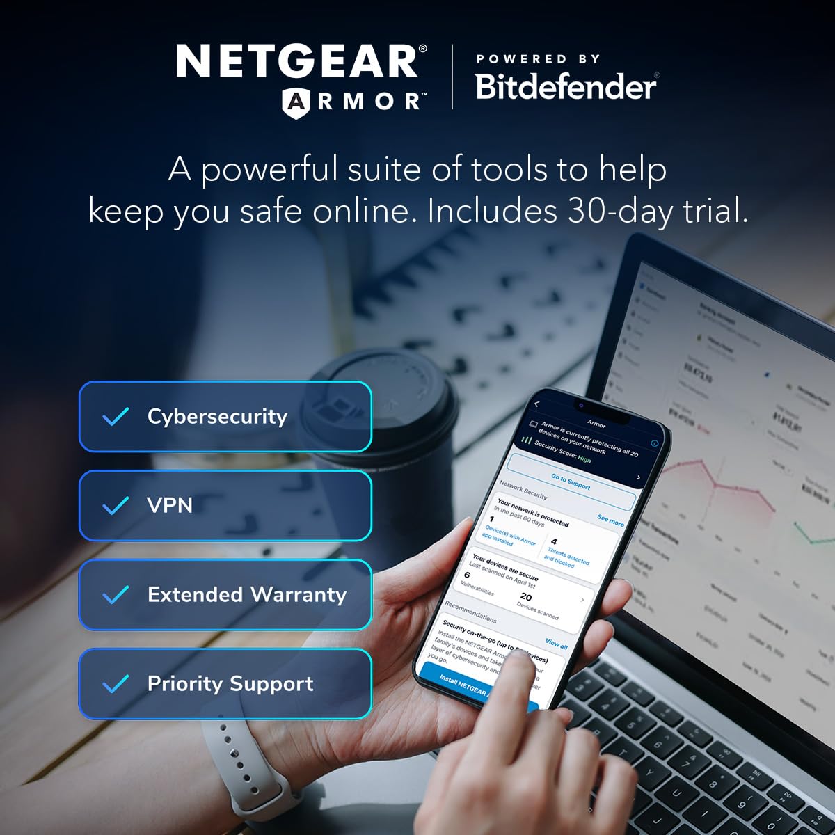 NETGEAR Nighthawk Dual-Band WiFi 7 Router (RS140) - Router Only, BE5000 Wireless Speed (up to 5.0 Gbps) - Covers up to 2,250 sq. ft., 80 Devices - 2.5 Gig Internet Port – Free Expert Help