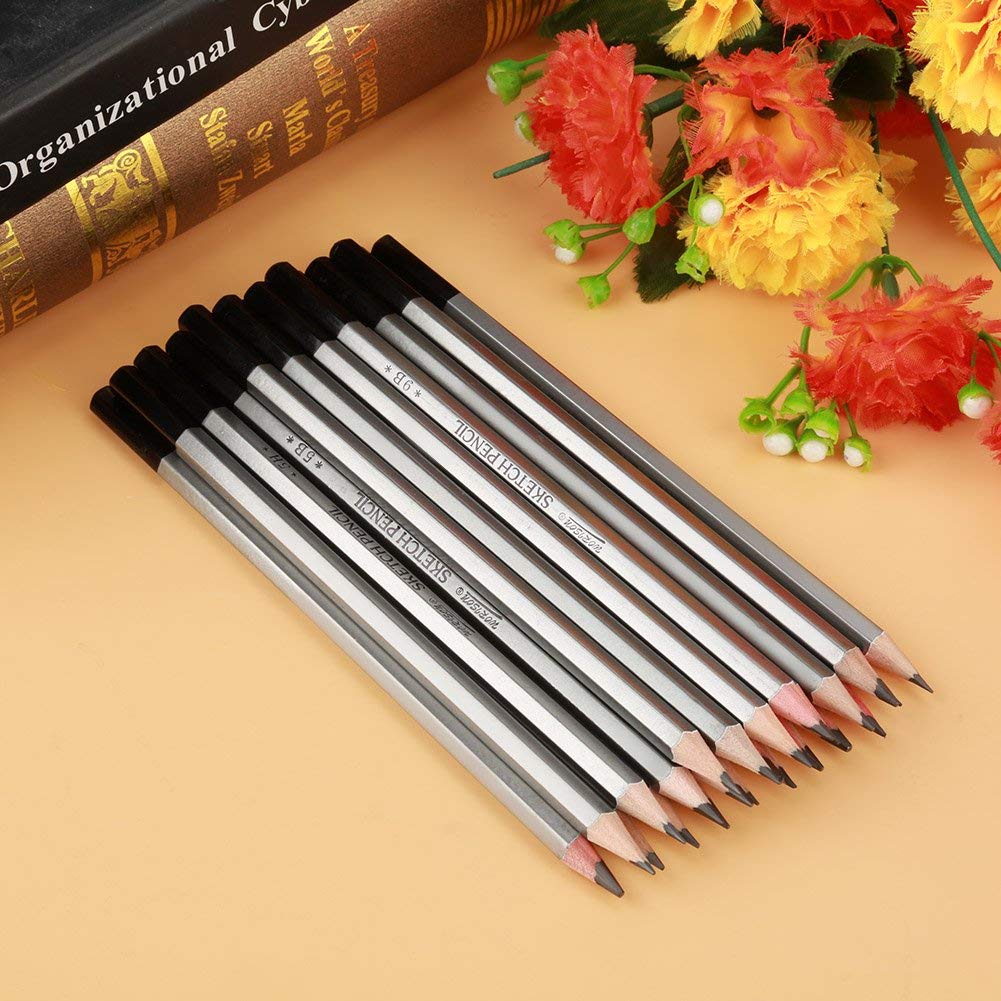 HEEPDD 24Pcs Drawing Sketching Pencil Set, Sketch Art Graphite Shading Pencils 9H 8H 7H 6H 5H 4H 3H 2H H HB F B 2B 3B 4B 5B 6B 7B 8B 9B 10B 11B 12B 14B for Beginners ProArtists