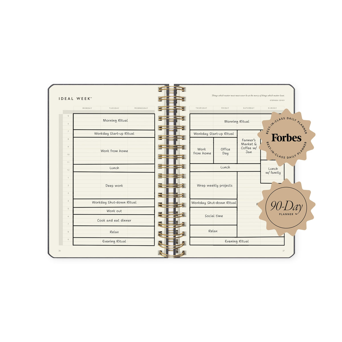 Full Focus Leather Coil Planner by Michael Hyatt - The #1 Daily Planner to Set Annual Goals, Increase Focus, Eliminate Overwhelm, and Achieve Your Biggest Goals - Hardcover (Gray)