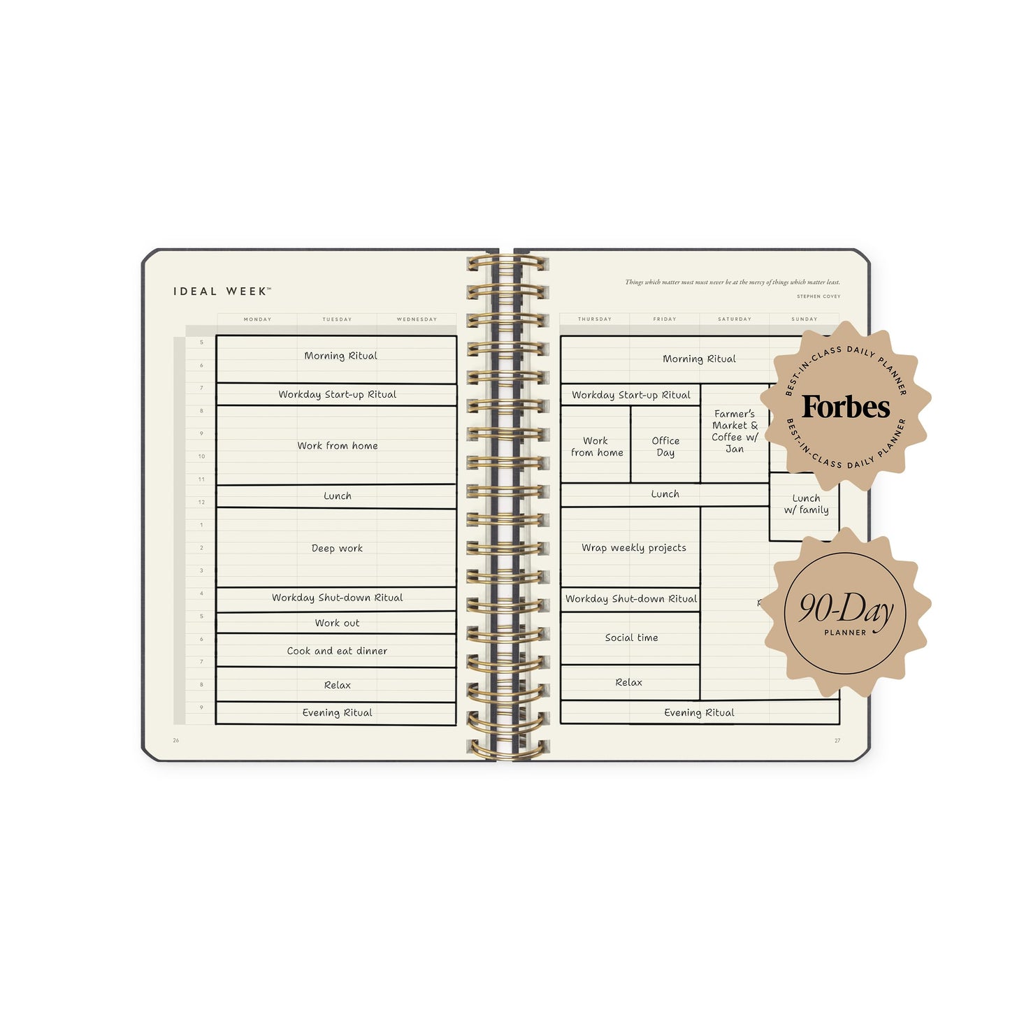 Full Focus Linen Coil Planner by Michael Hyatt - The #1 Daily Planner to Set Annual Goals, Increase Focus, Eliminate Overwhelm, and Achieve Your Biggest Goals - Hardcover (Latte)