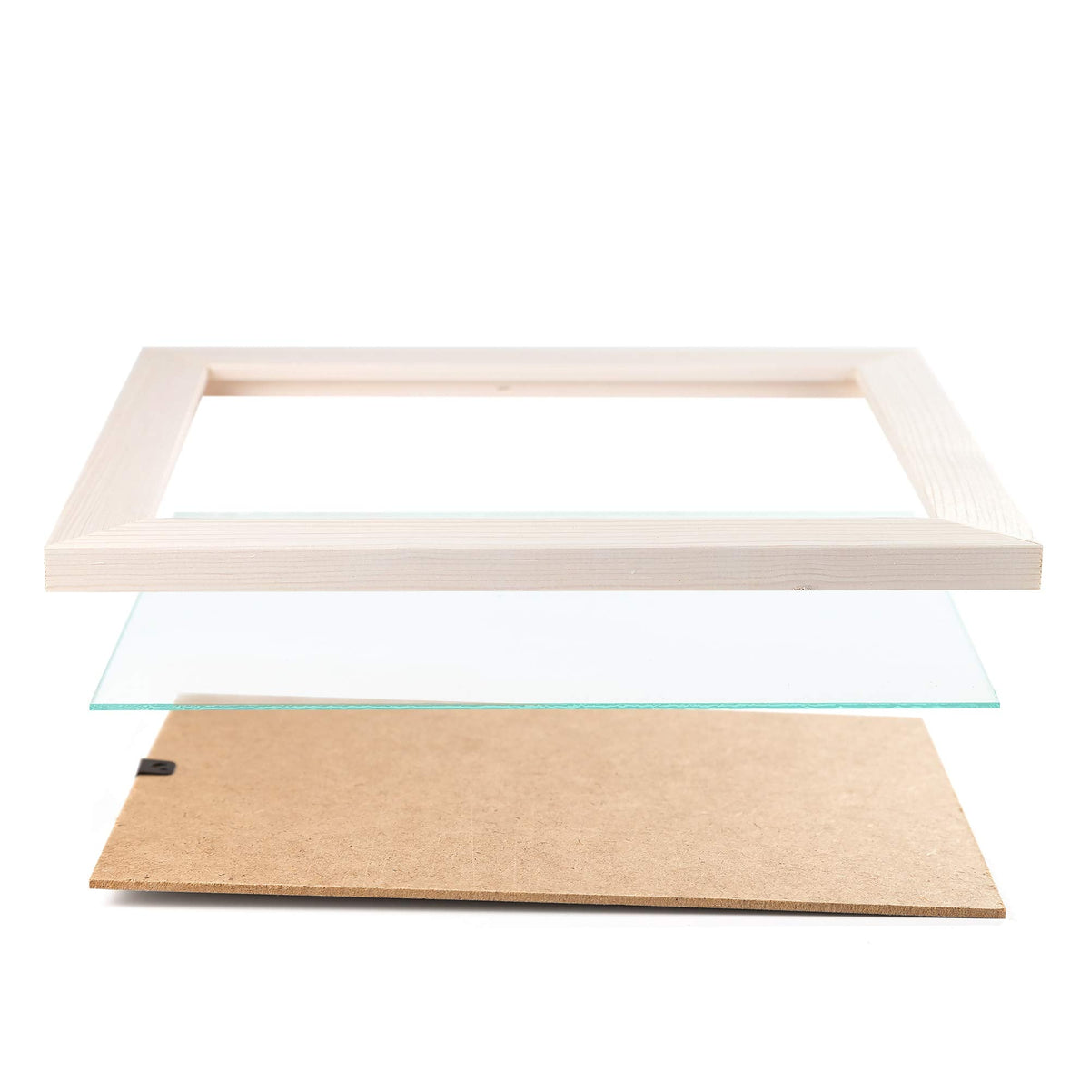 Rustic Wooden Picture Frames 8x10 - White - Set of 2-100% Natural Eco Solid Wood and High Definition Real Glass for Wall Mounting Photo Frame