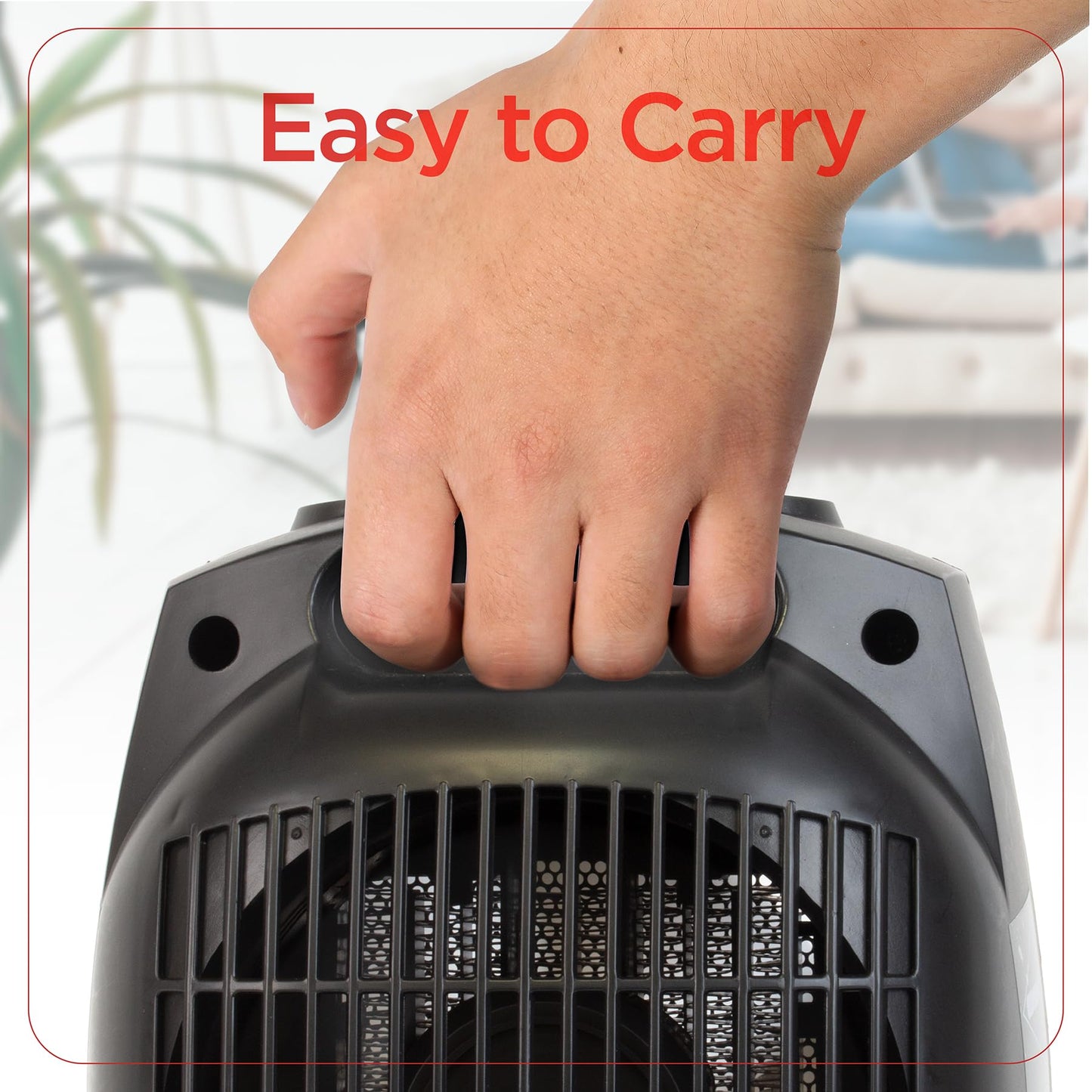 BLACK+DECKER Personal Ceramic Heater, Space Heater for Office Desk, Home Office & Personal Use Desk, 2 Heat & Fan Only Settings, Adjustable Thermostat, BHDC201, Black