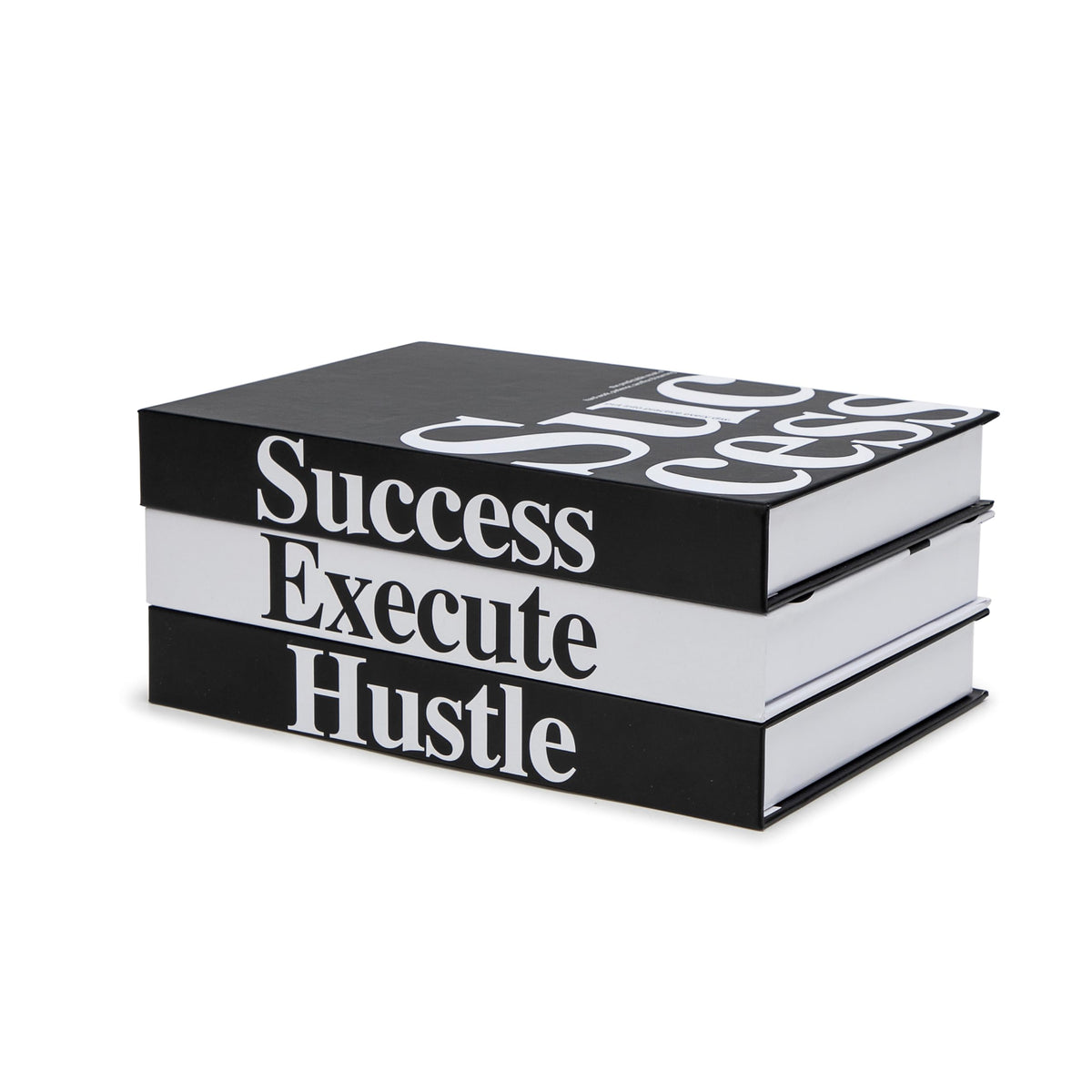 TwoDays Motivational Office Decor: Modern Decorative Books (Set of 3), 6.7 x 9.8 x 1.4 inches