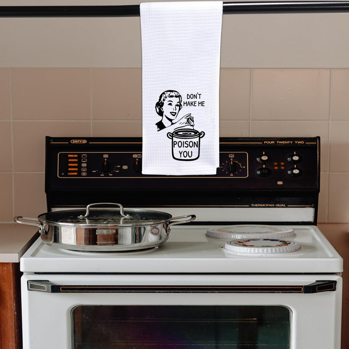 POFULL Hostess Chef Gift Cooking Gift Housewarming Towel Don't Make me Poison You Kitchen Towel (Poison You Towel)