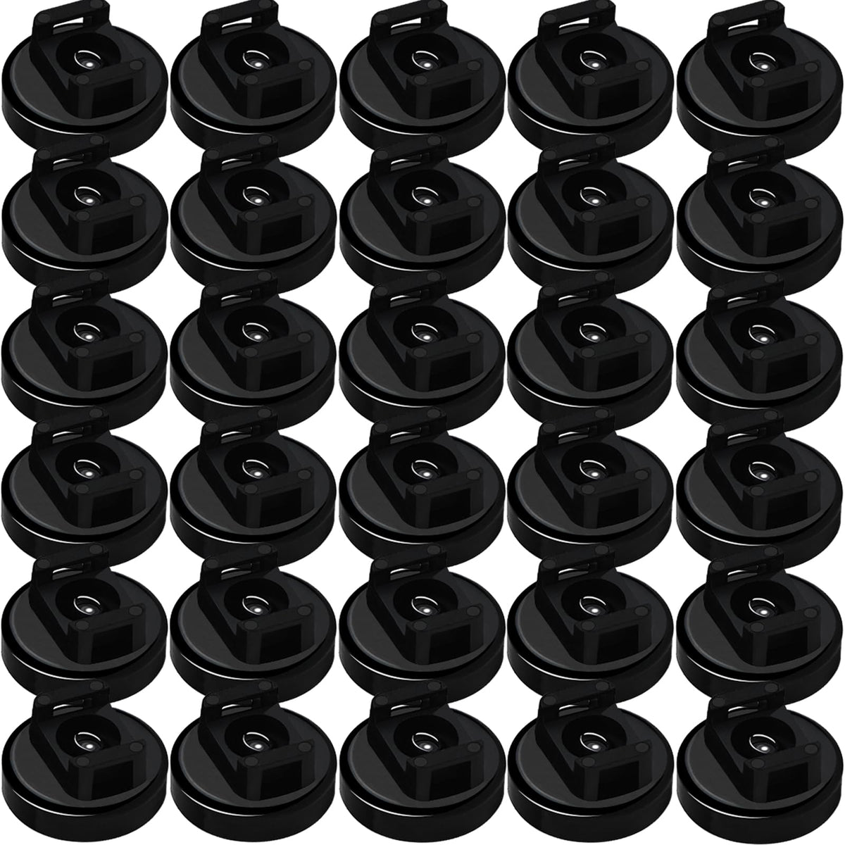 CNHABAGU Magnet Zip Tie Mount Clips Magnetic Zip Ties Mount Base Holder Strong Multipurpose Wire Cable Holder Mount Wire Clips Management for Home Office Car Boat Electrical Wiring (30Pcs, D20 0.78IN)
